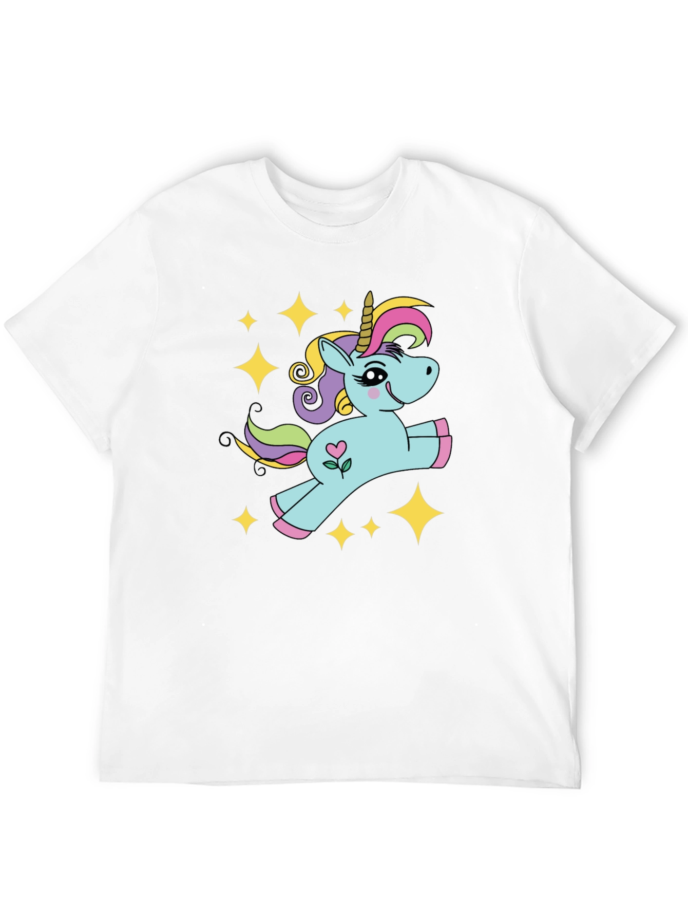 Cute Unicorn Stars Graphic T-Shirt
