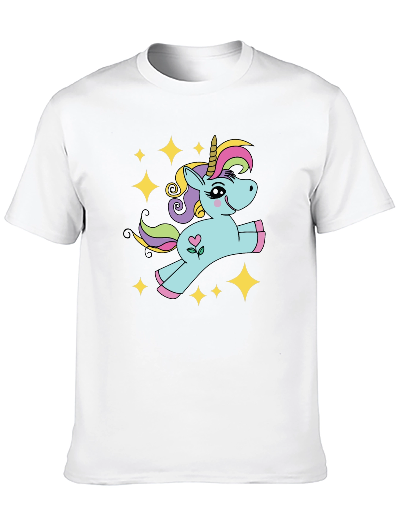 Cute Unicorn Stars Graphic T-Shirt