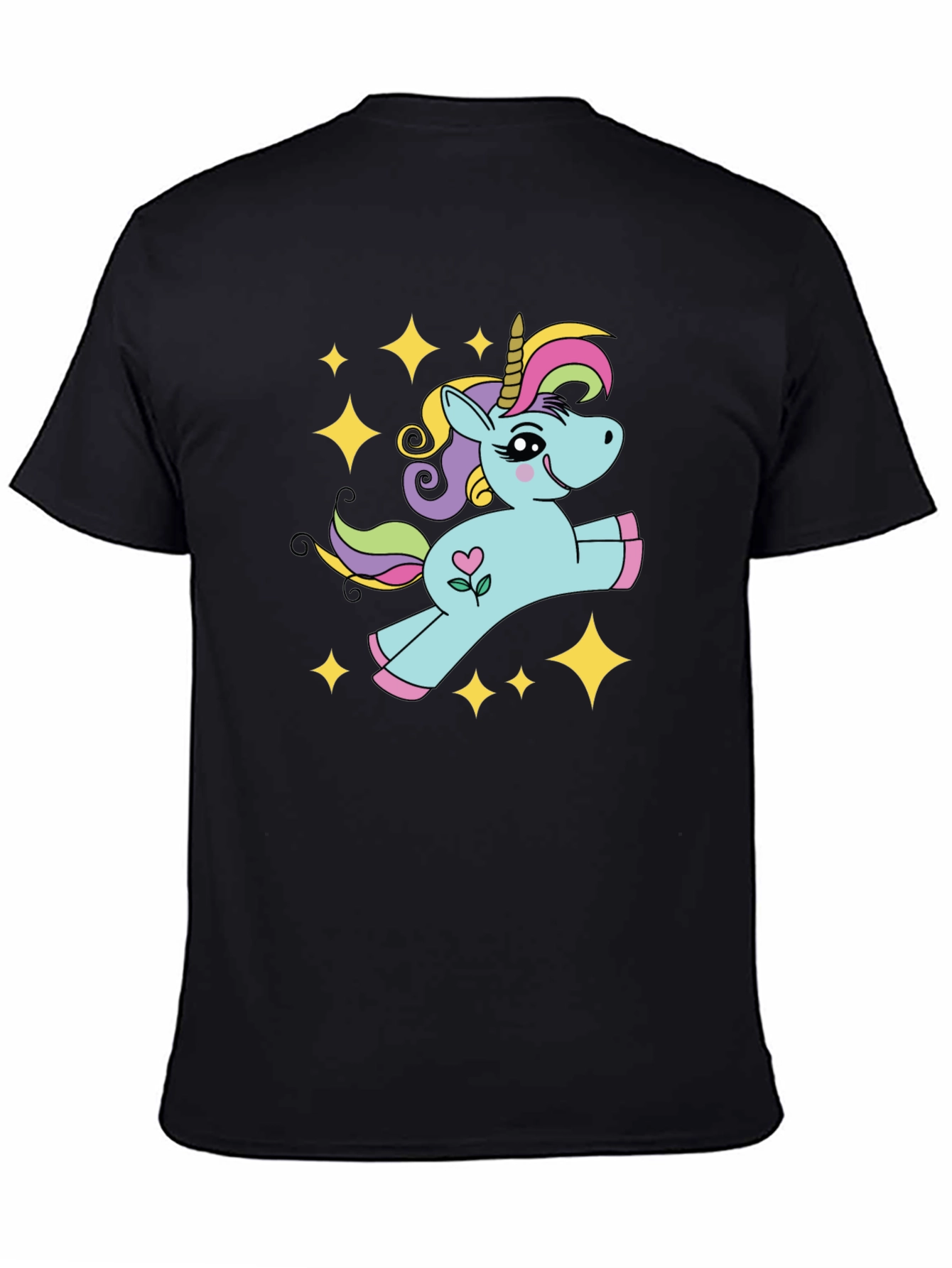 Cute Unicorn Stars Graphic T-Shirt
