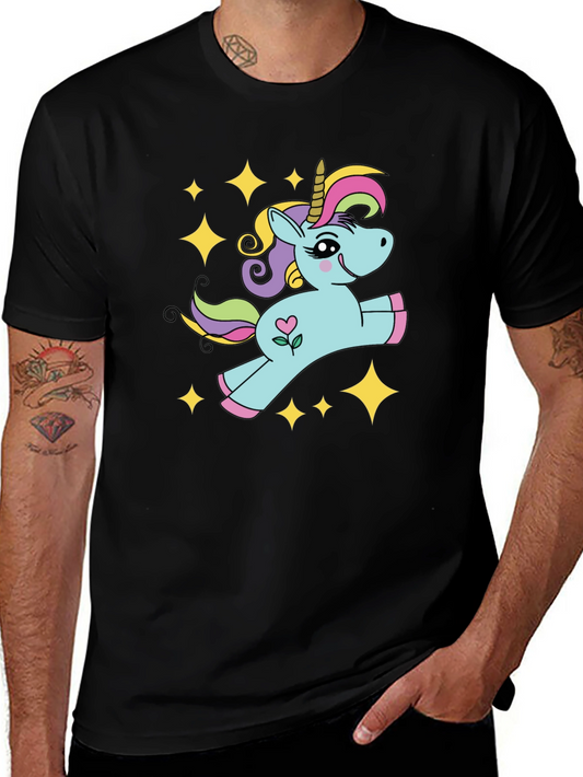 Cute Unicorn Stars Graphic T-Shirt