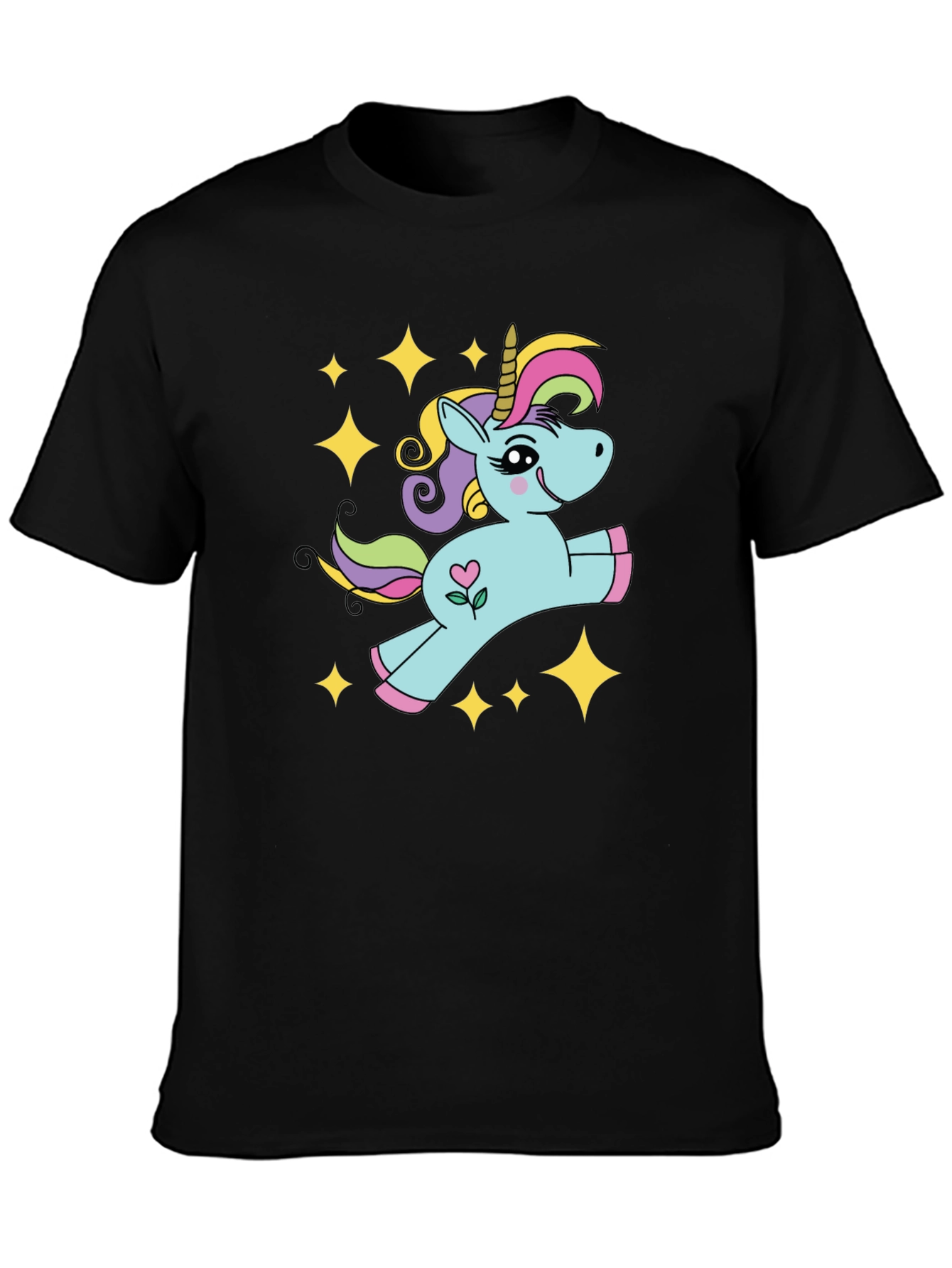 Cute Unicorn Stars Graphic T-Shirt