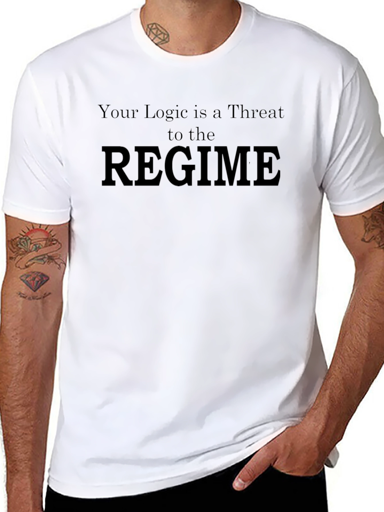 Logic Threat T-Shirt - Bold Statement Tee