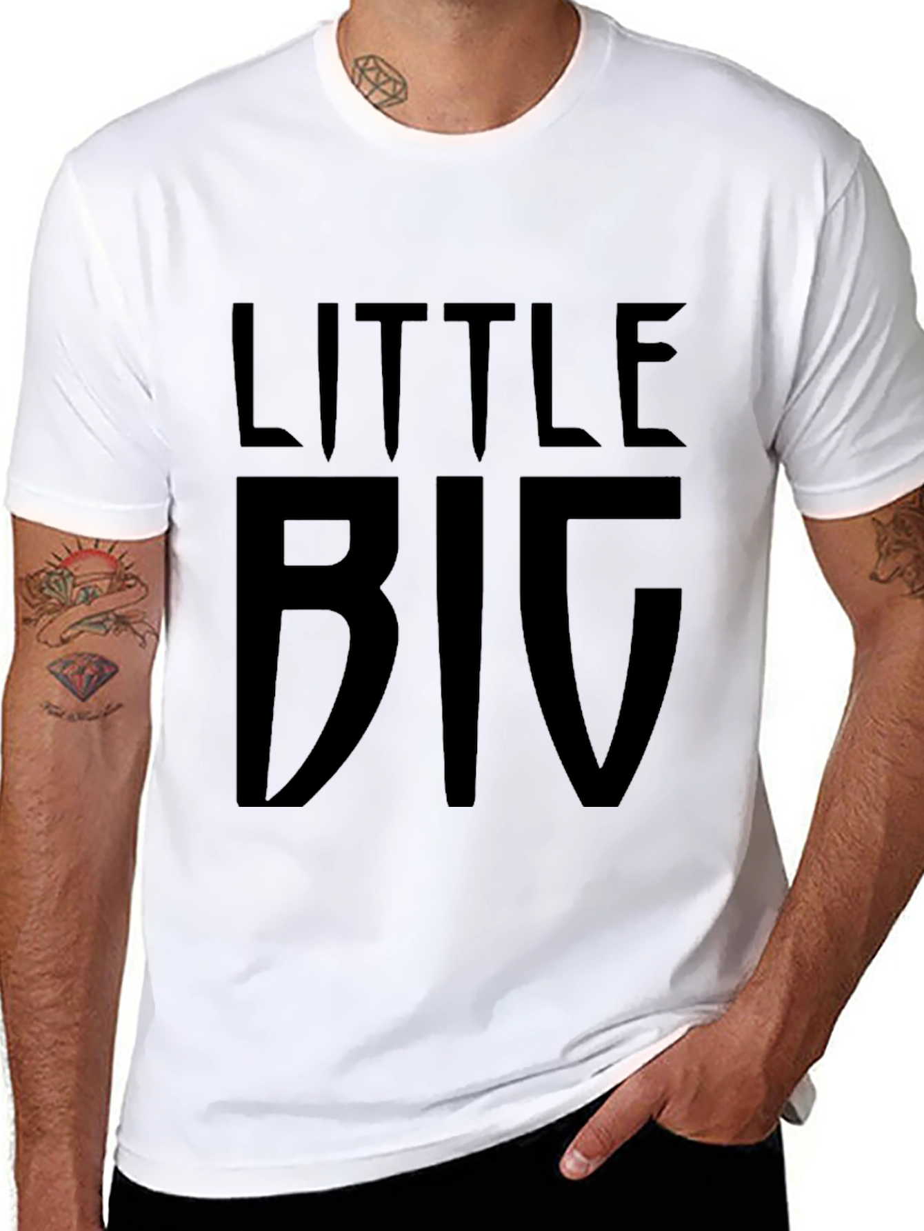 Little Big Black Graphic T-Shirt Casual Wear
