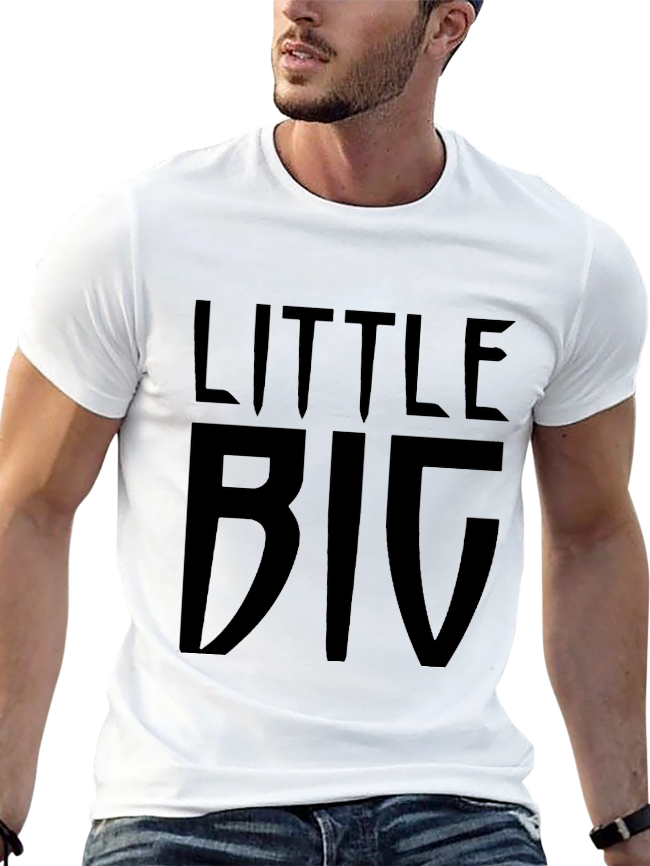 Little Big Black Graphic T-Shirt Casual Wear