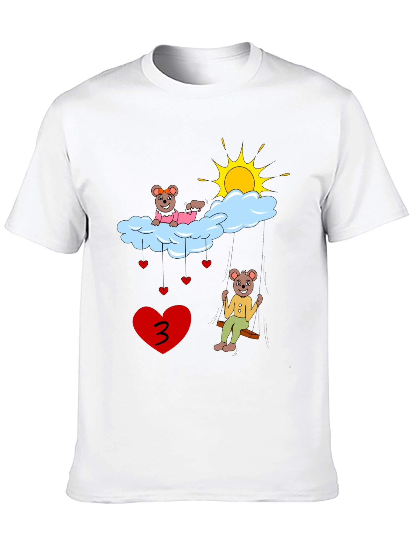 Cute Bear 3rd Birthday T-Shirt
