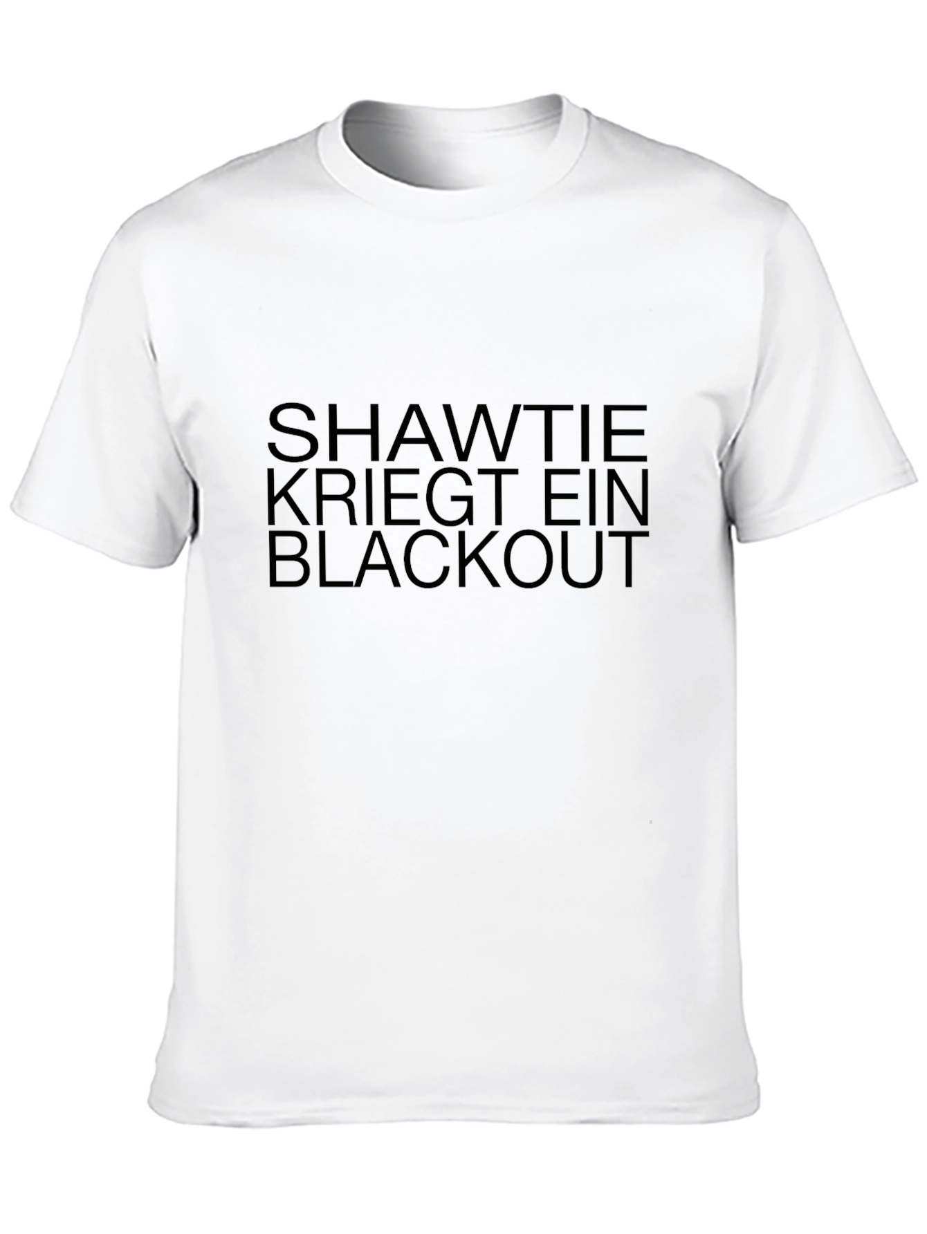 Shawtie Kriegt Ein Blackout Black T-Shirt