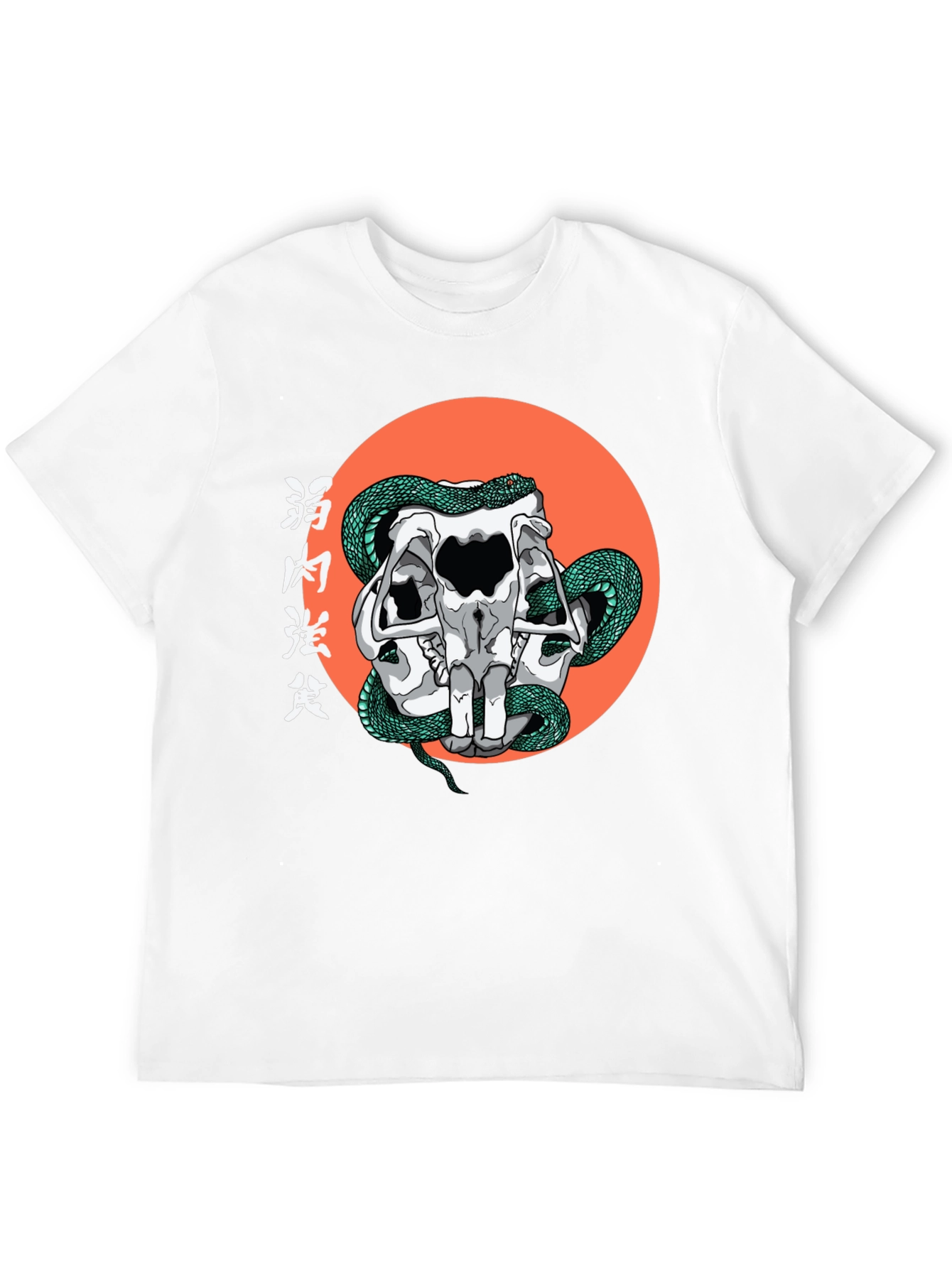 Skull & Snake Graphic T-Shirt - Mens Black Tee