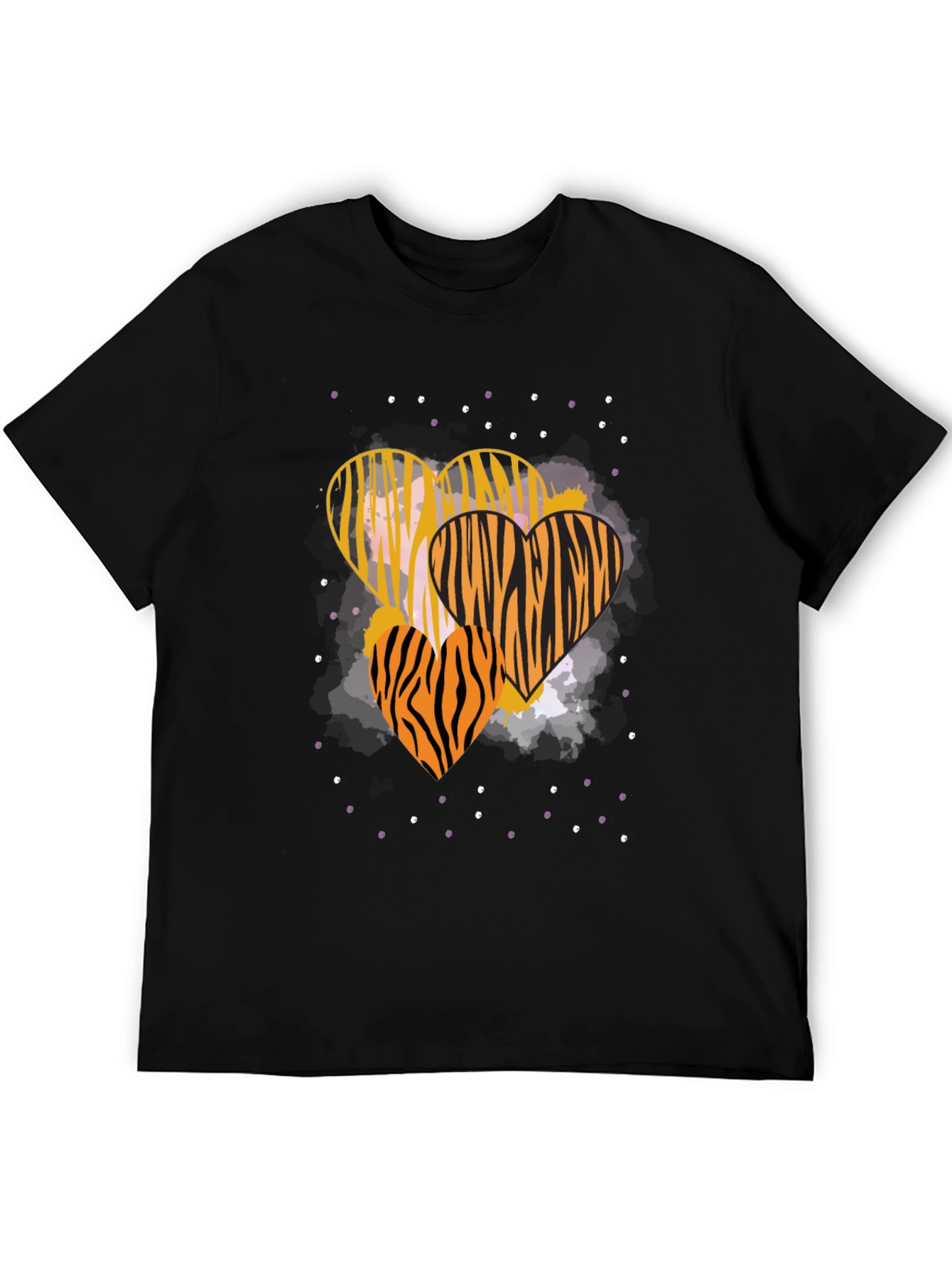 Striped Heart Graphic Tee - Trendy Casual Wear