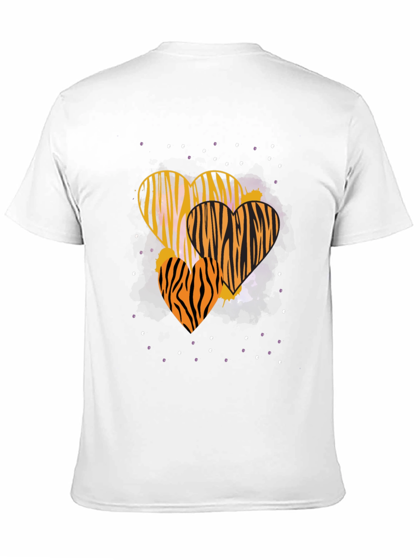 Striped Heart Graphic Tee - Trendy Casual Wear