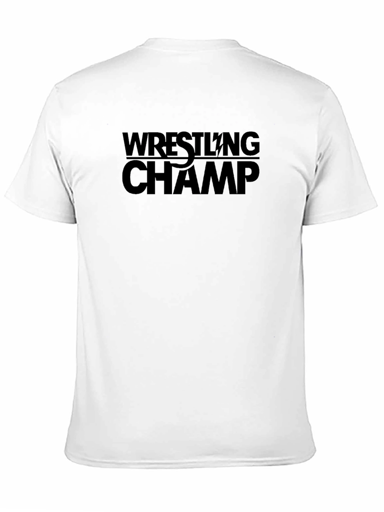 Wrestling Champ Graphic Tee - Black Cotton T-Shirt