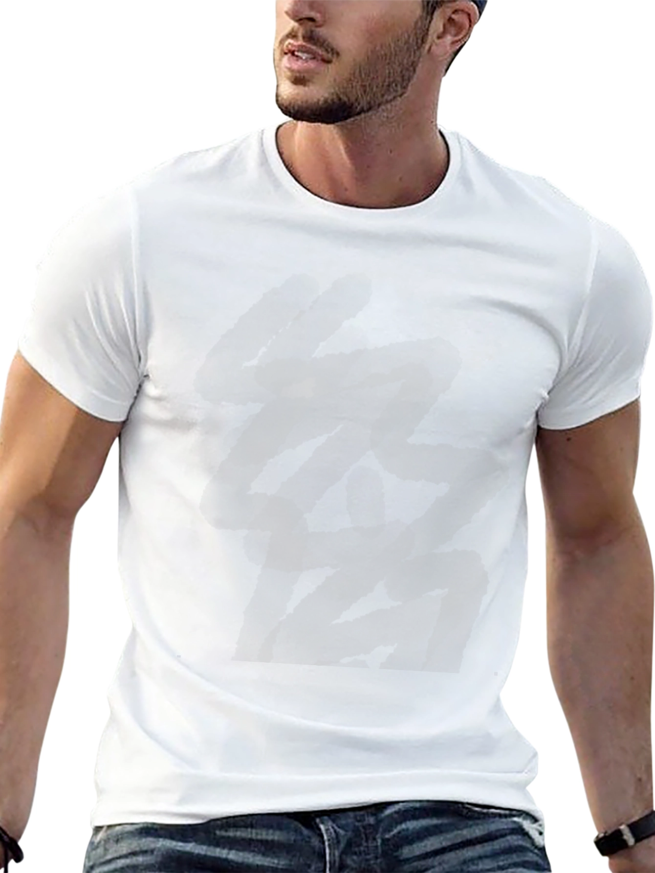 Abstract Black Graphic Tee - Modern Casual Style