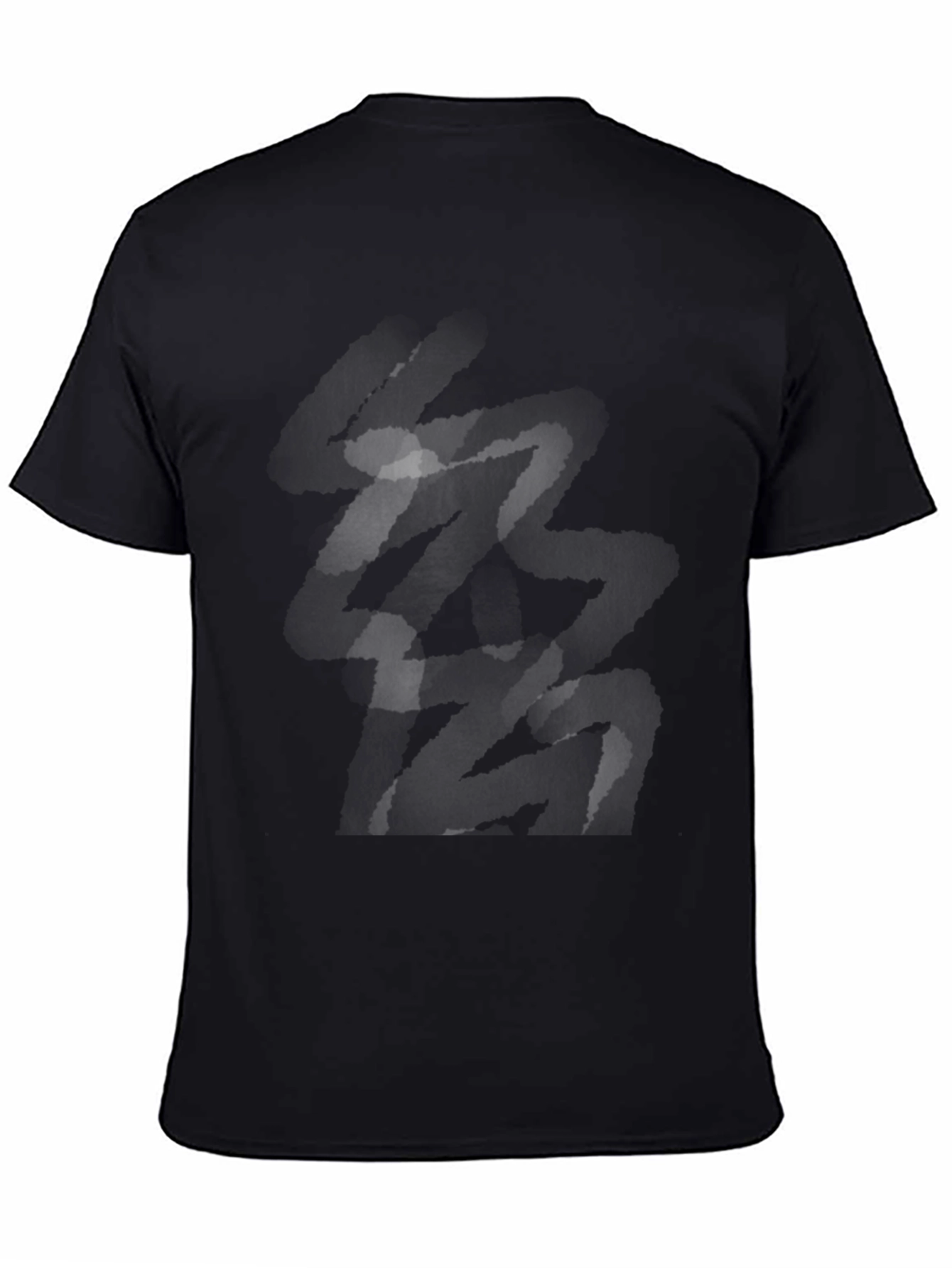 Abstract Black Graphic Tee - Modern Casual Style