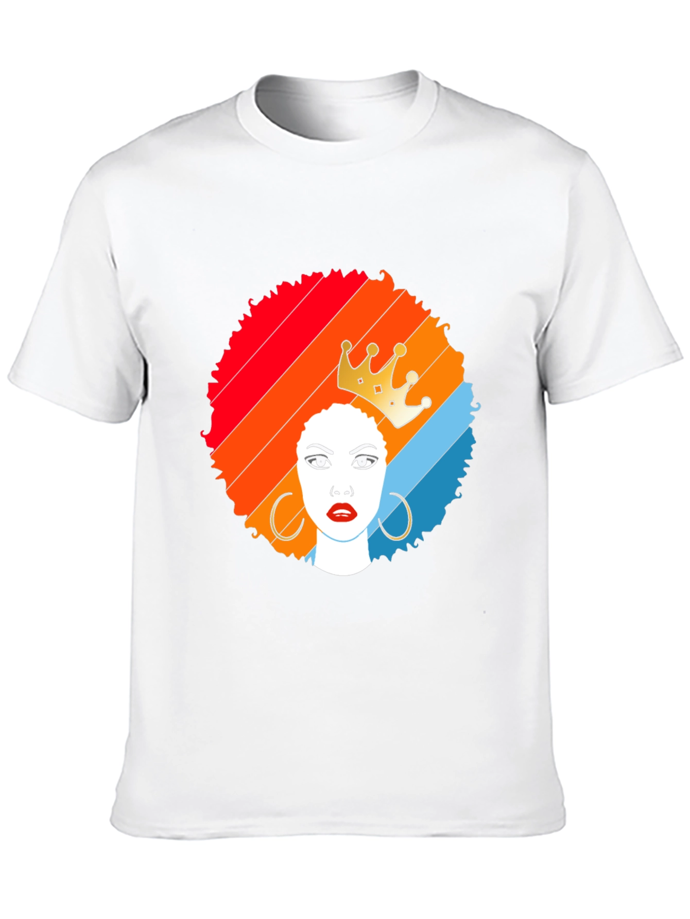 Afro Queen Graphic Tee - Stylish Black T-Shirt
