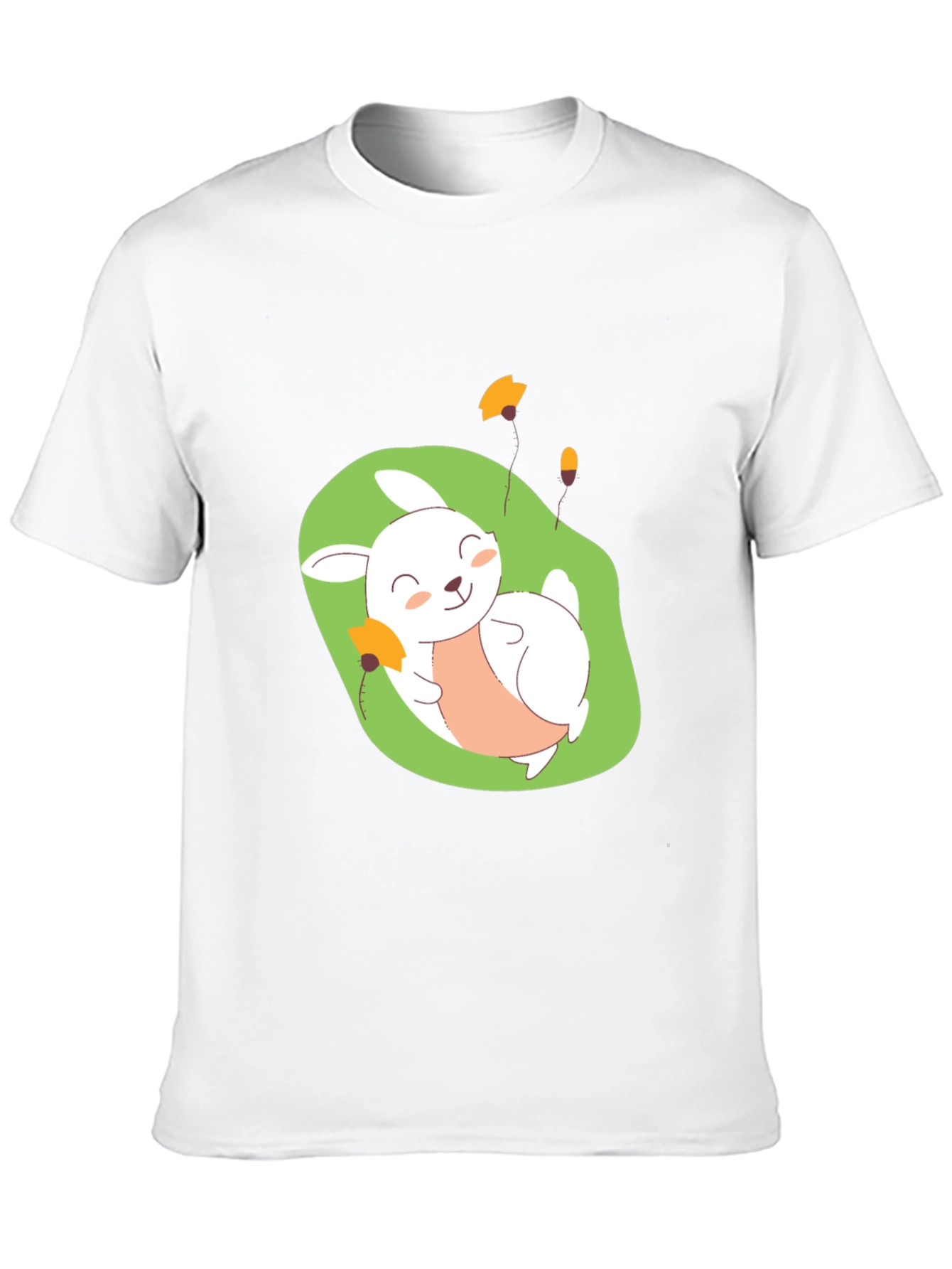 Cute Bunny Graphic Tee - Comfy Black T-Shirt
