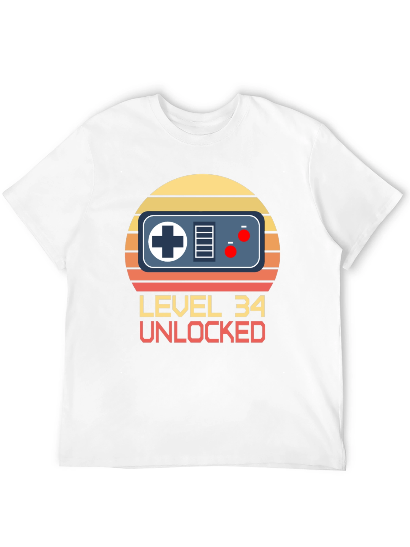 Level 34 Unlocked Gamer T-Shirt - Birthday Gift