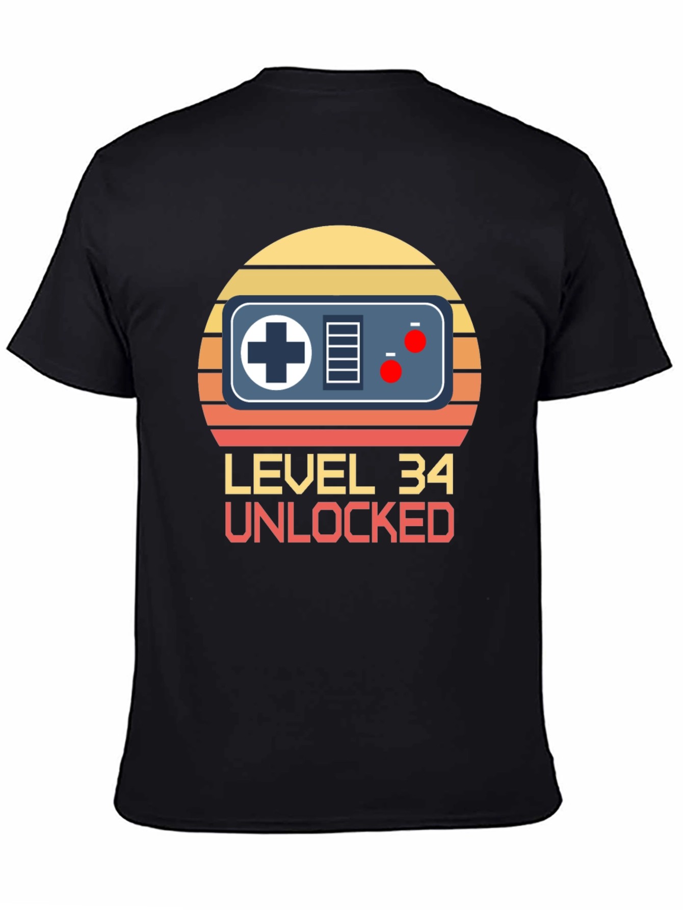 Level 34 Unlocked Gamer T-Shirt - Birthday Gift