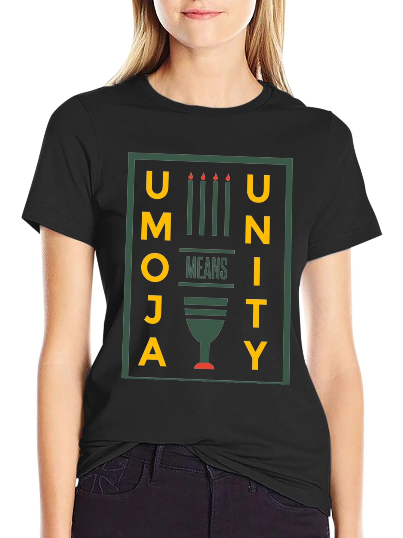 Umoja Unity Kwanzaa T-Shirt - Black Graphic Tee