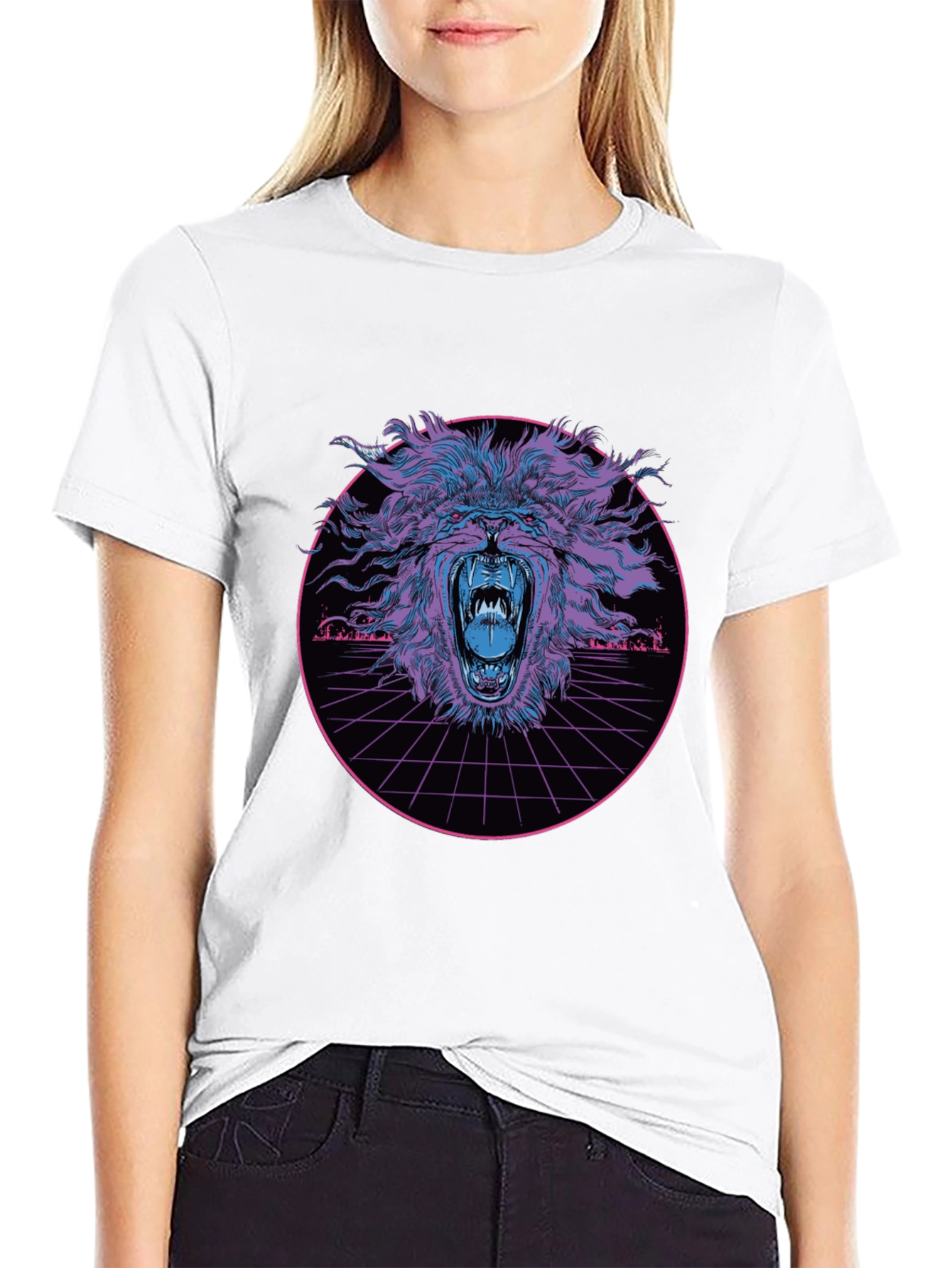 Retro Lion Graphic T-Shirt