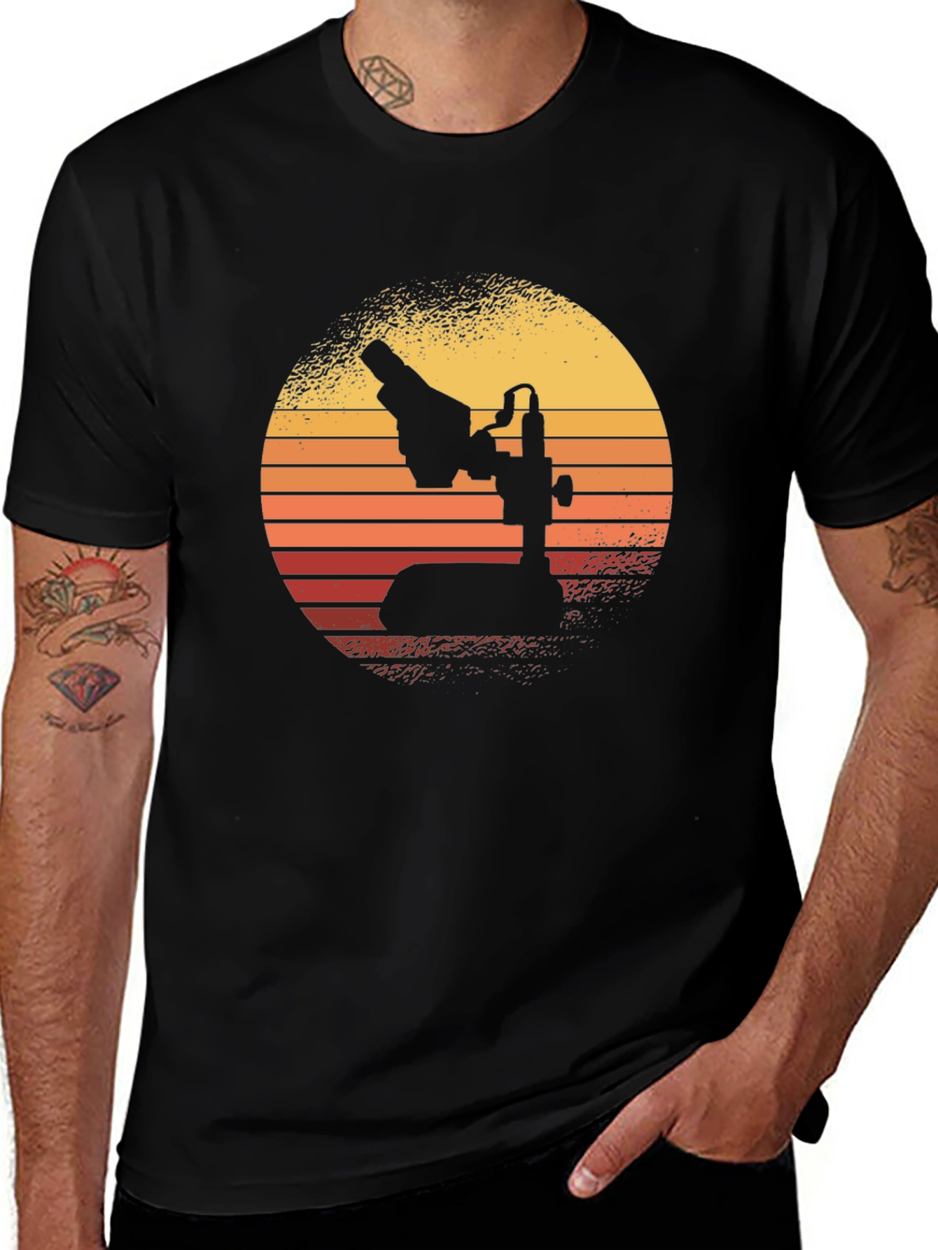 Retro Microscope Graphic Tee - Science Enthusiast Apparel