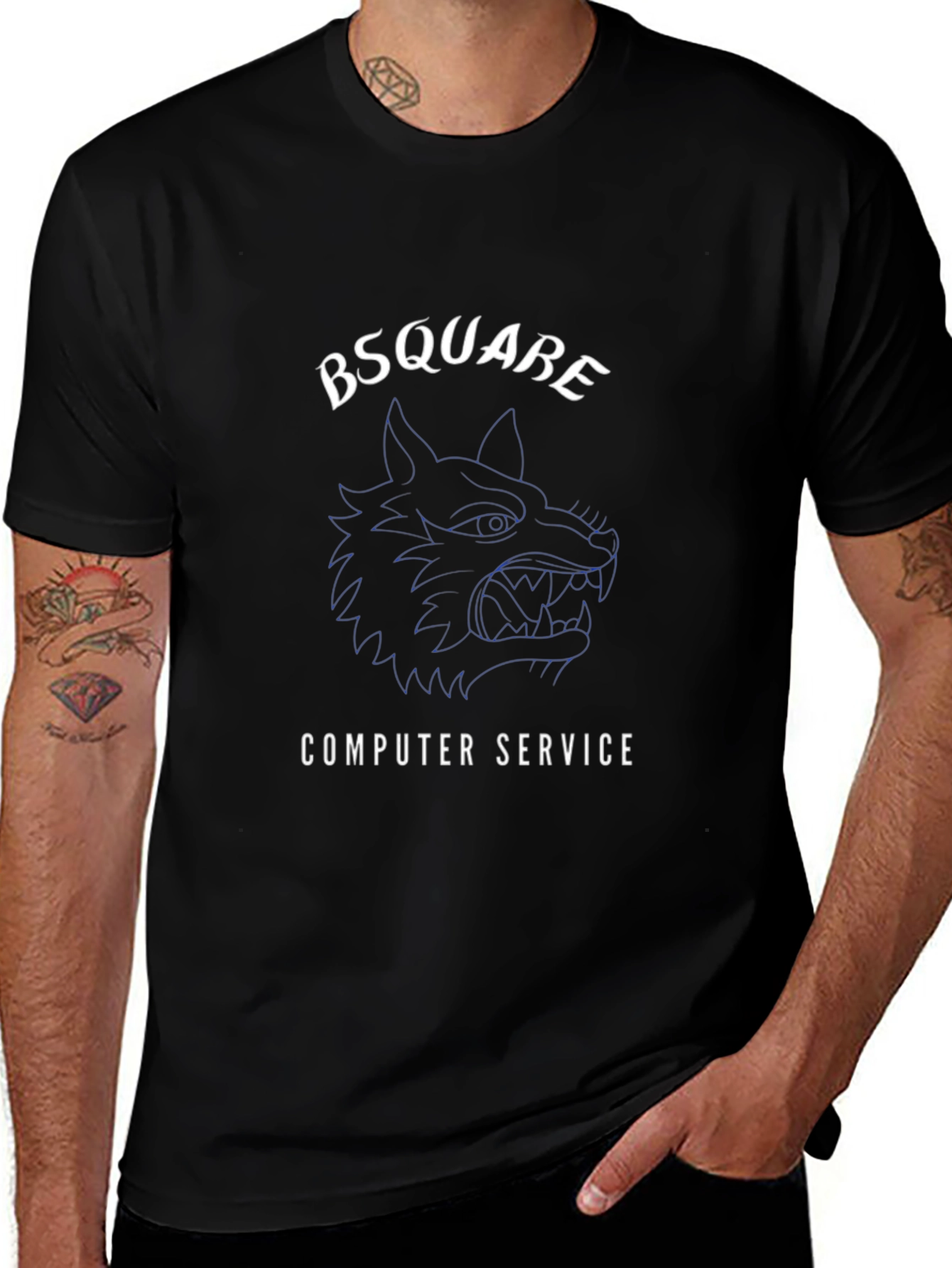BSQUARE Computer Service Graphic Tee - Black