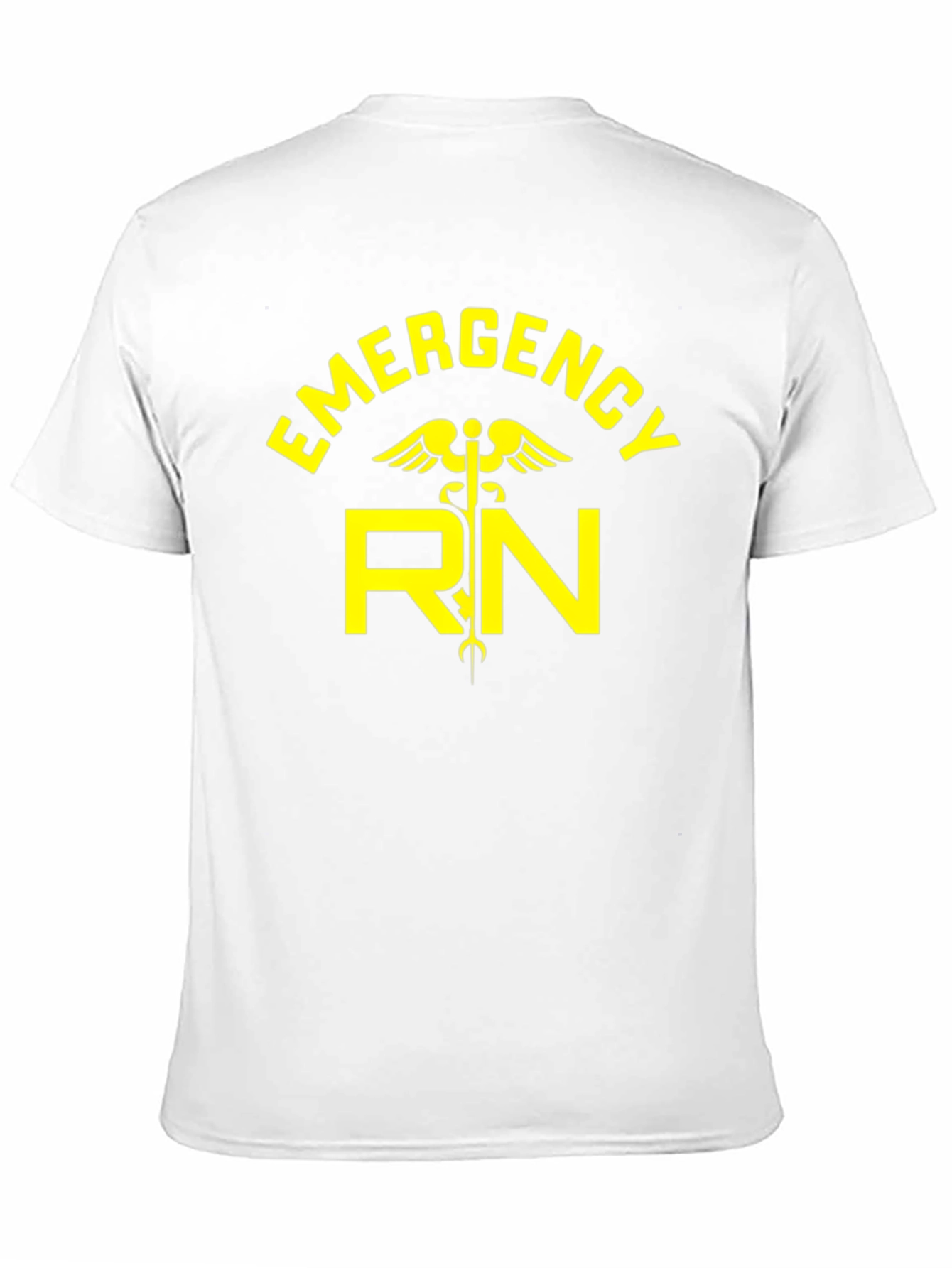 Emergency RN Graphic Tee - Caduceus Symbol Black T-Shirt
