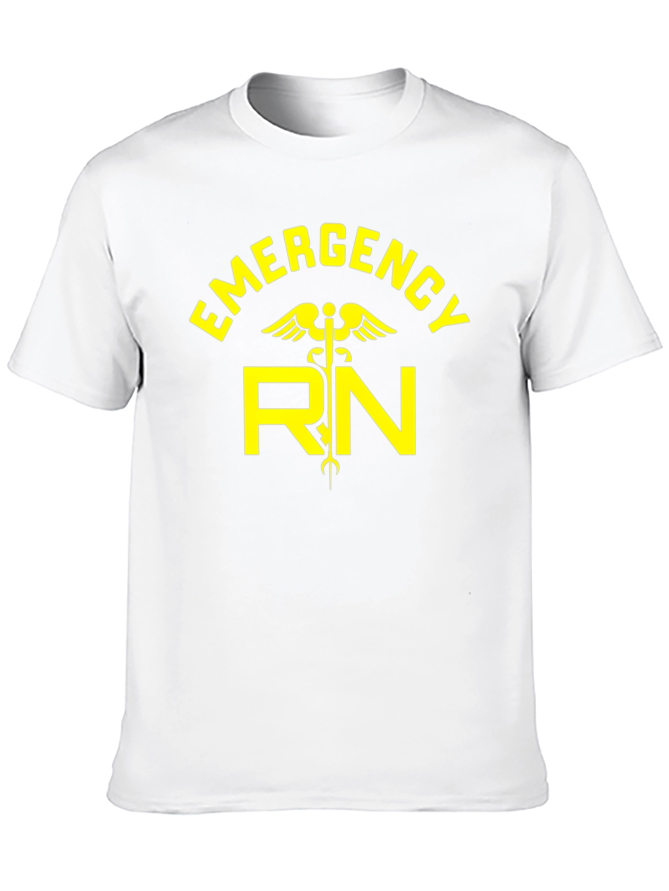 Emergency RN Graphic Tee - Caduceus Symbol Black T-Shirt