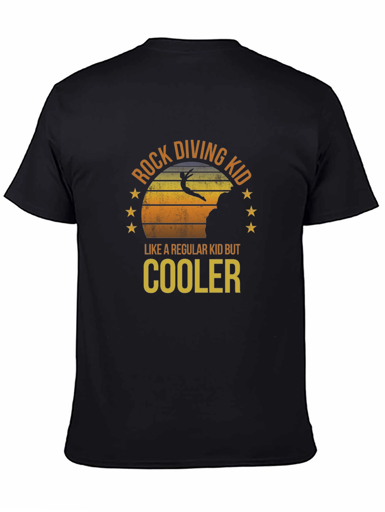 Rock Diving Kid Graphic Tee - Cool Adventure T-Shirt