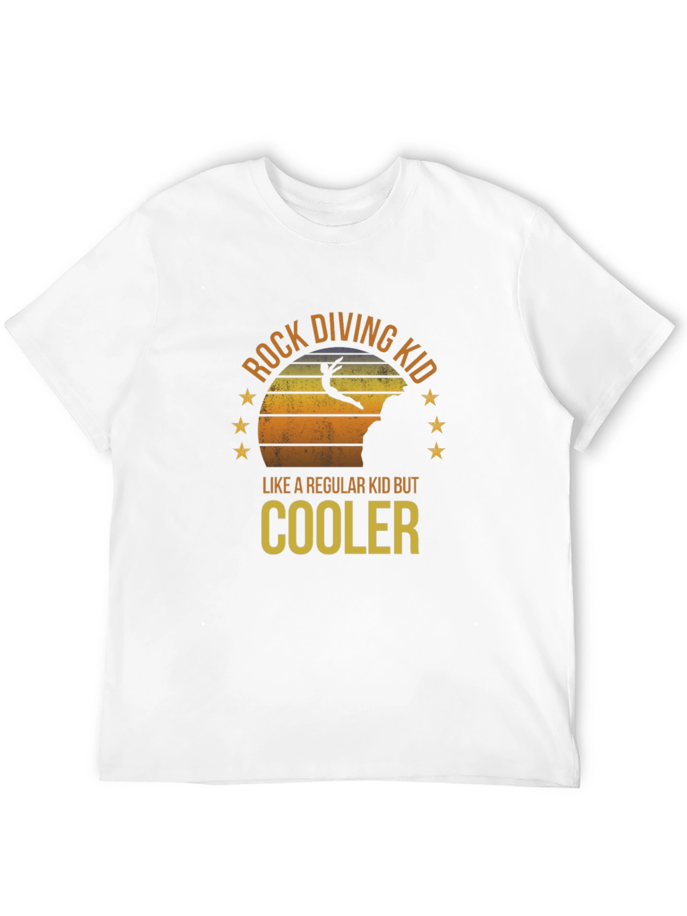 Rock Diving Kid Graphic Tee - Cool Adventure T-Shirt