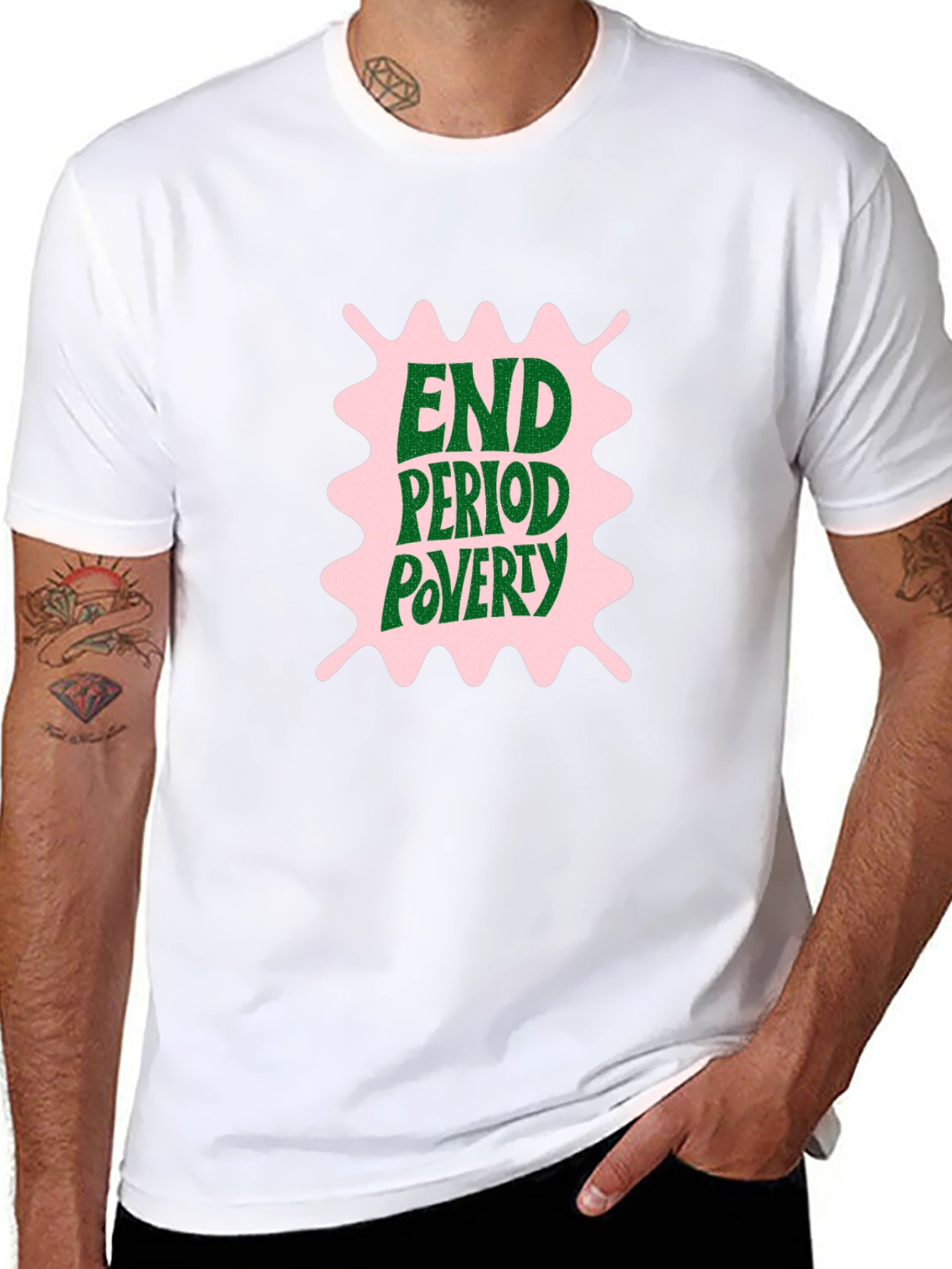 End Period Poverty Graphic Tee - Black