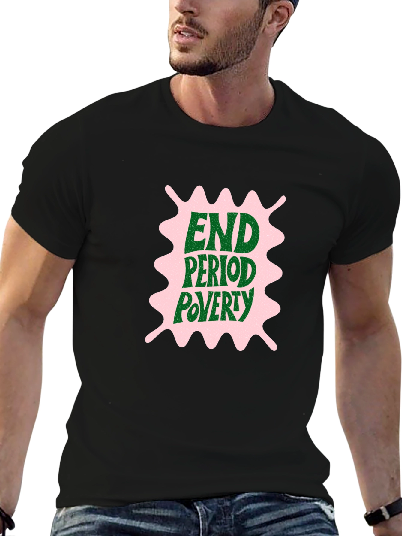 End Period Poverty Graphic Tee - Black