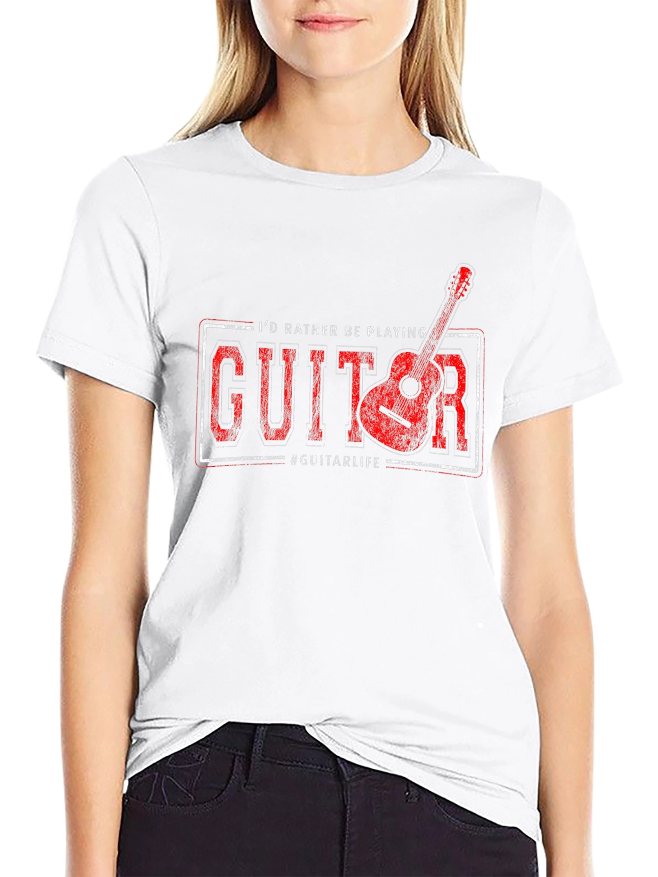 Guitar Player Graphic Tee - Id Rather Be Playing