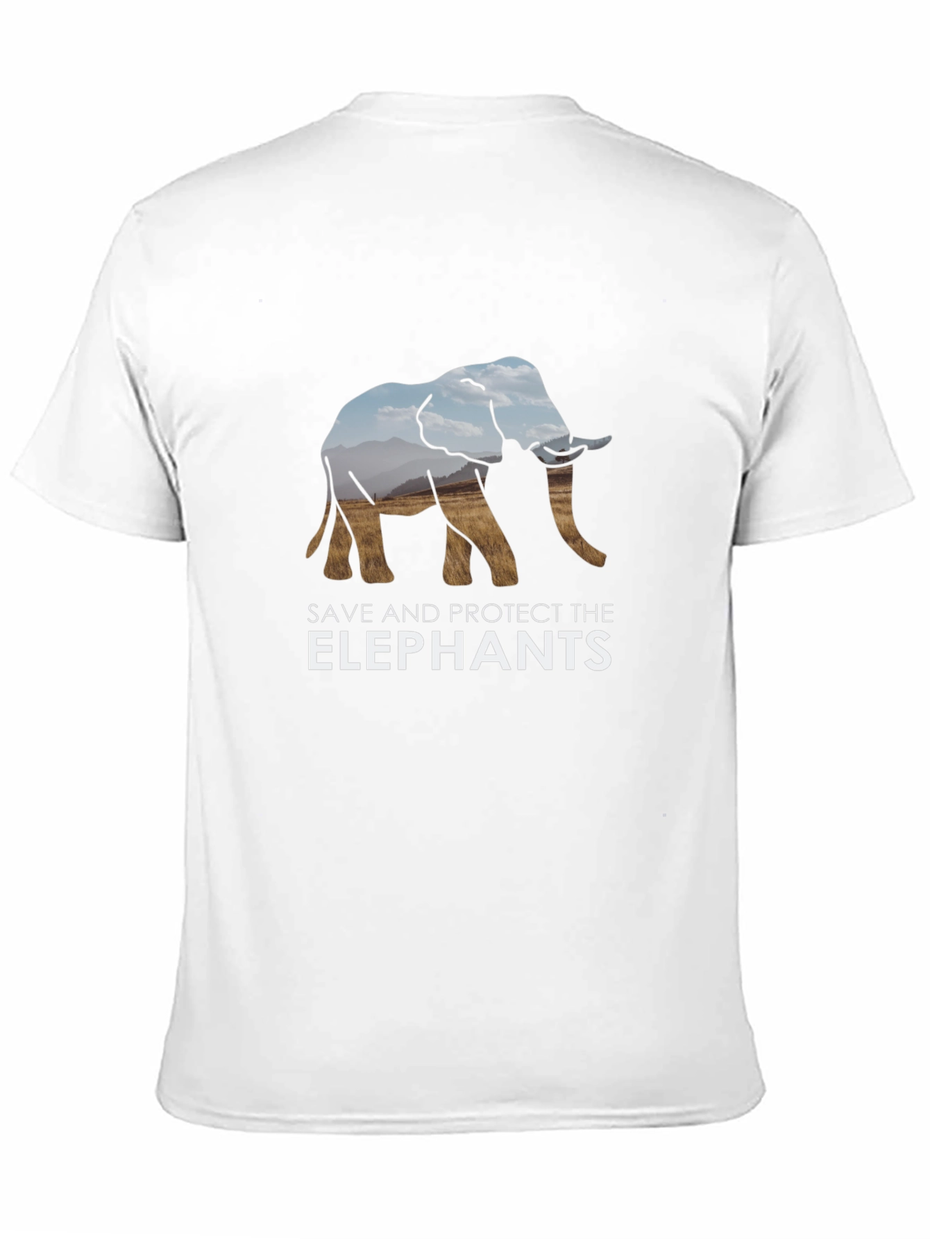 Save The Elephants Graphic Tee - Black