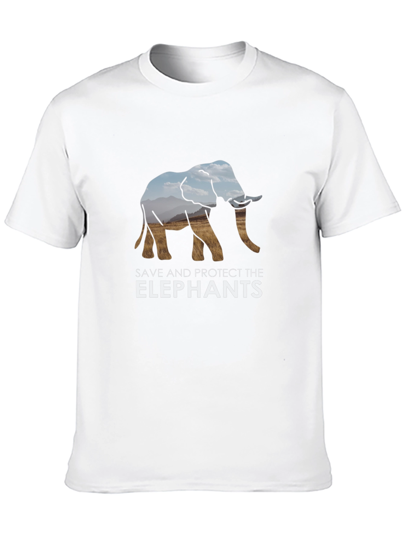 Save The Elephants Graphic Tee - Black