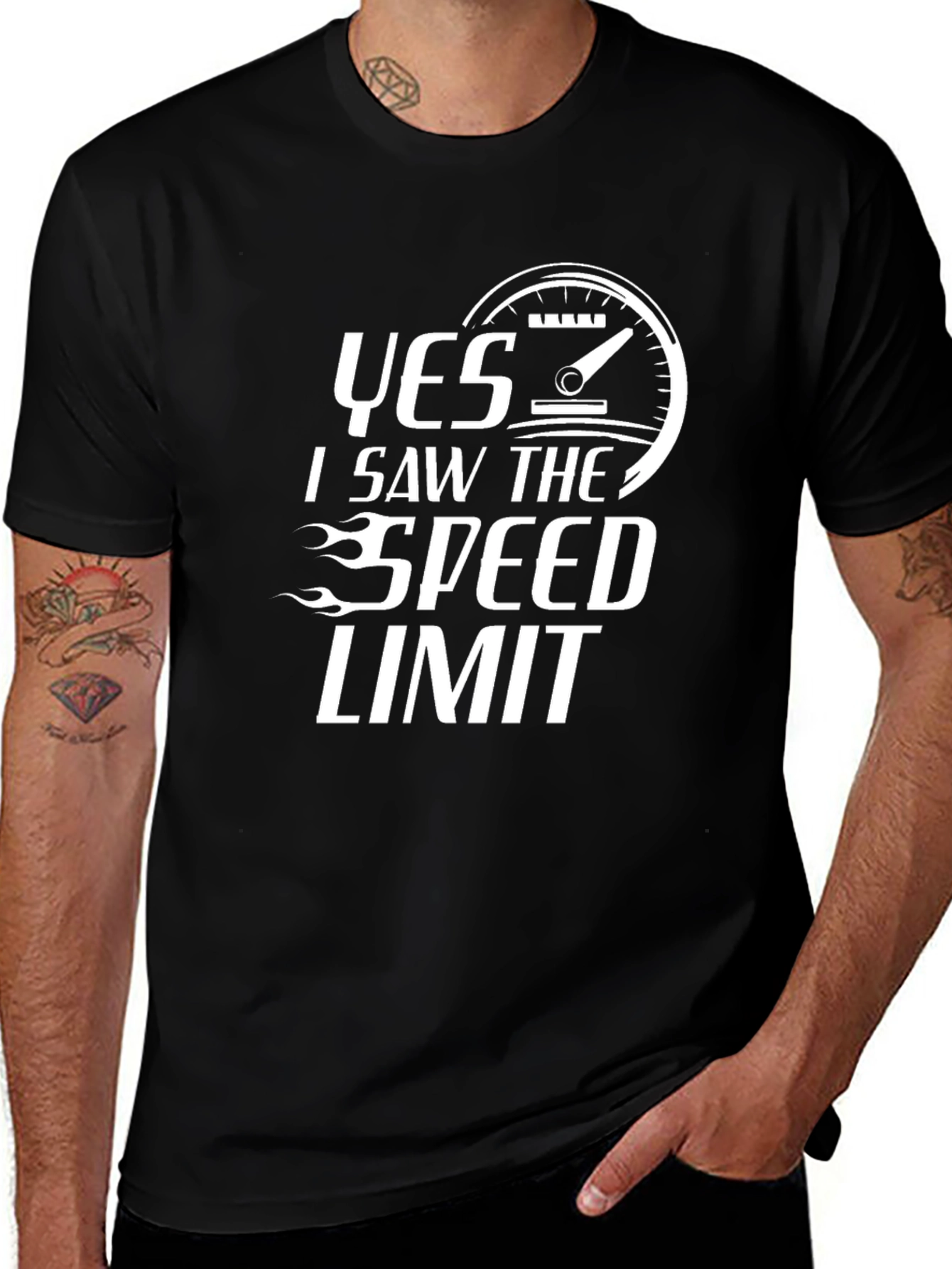 Funny Yes I Saw The Speed Limit Graphic Tee