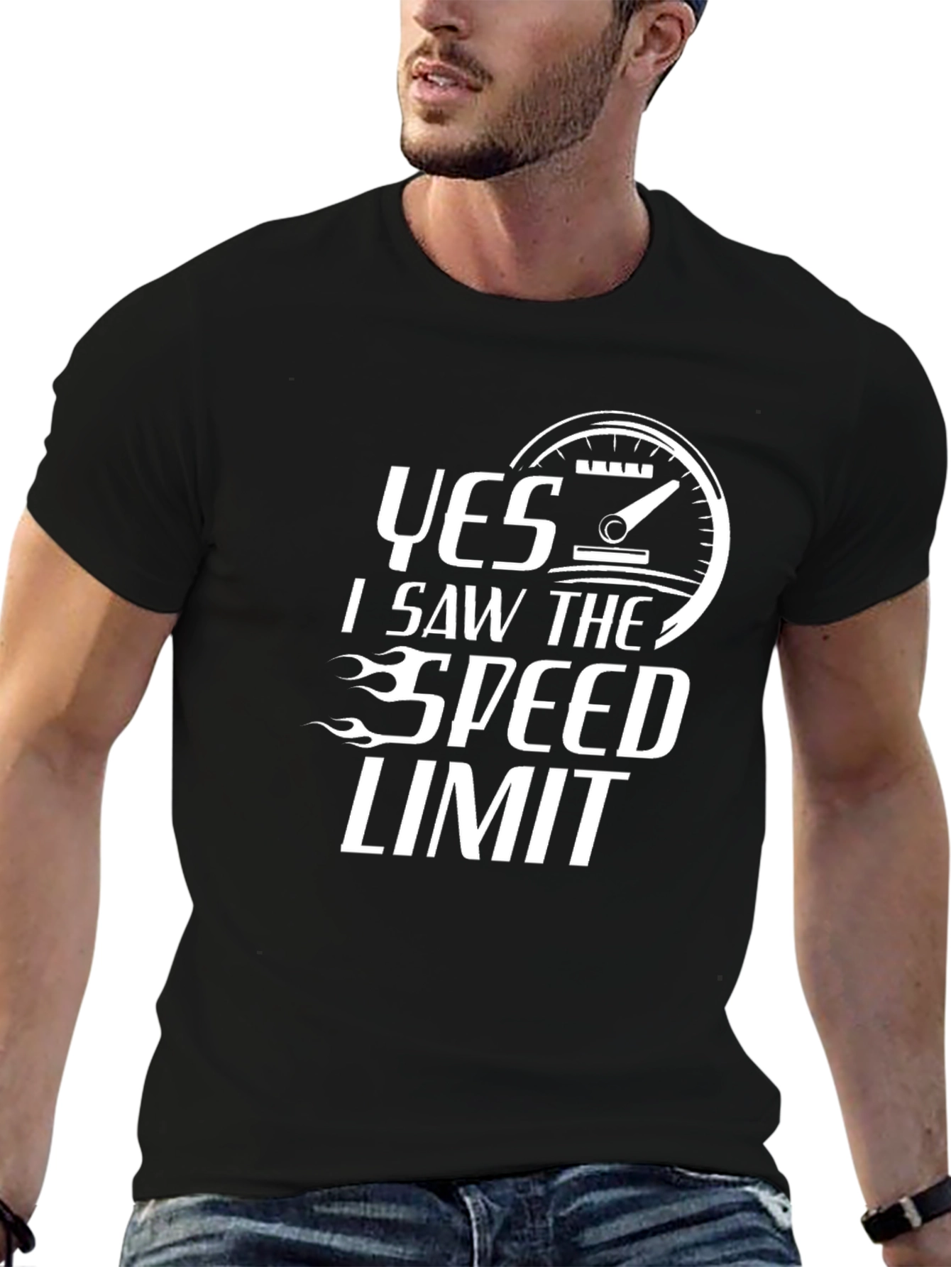 Funny Yes I Saw The Speed Limit Graphic Tee