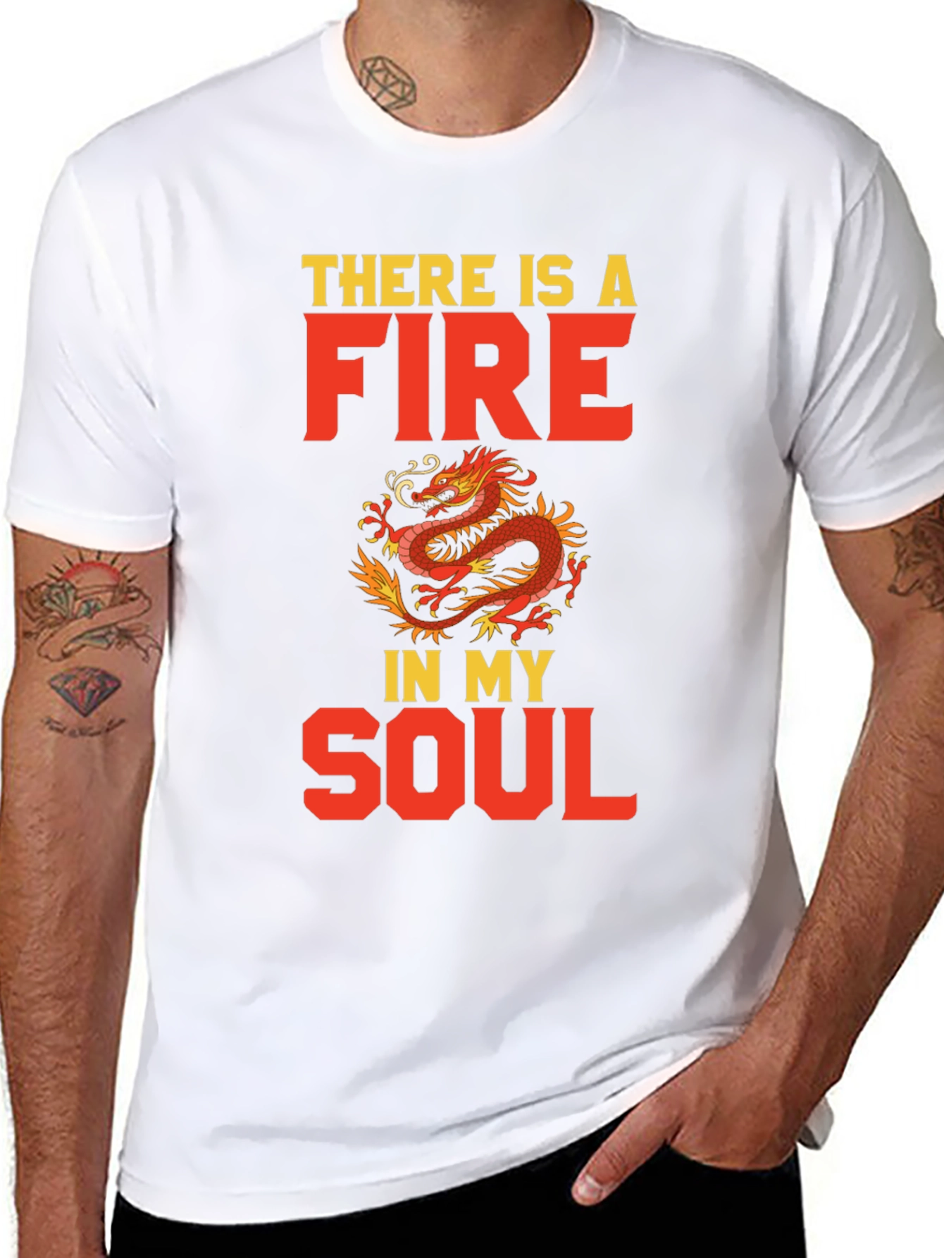 Fiery Soul Dragon Graphic Tee