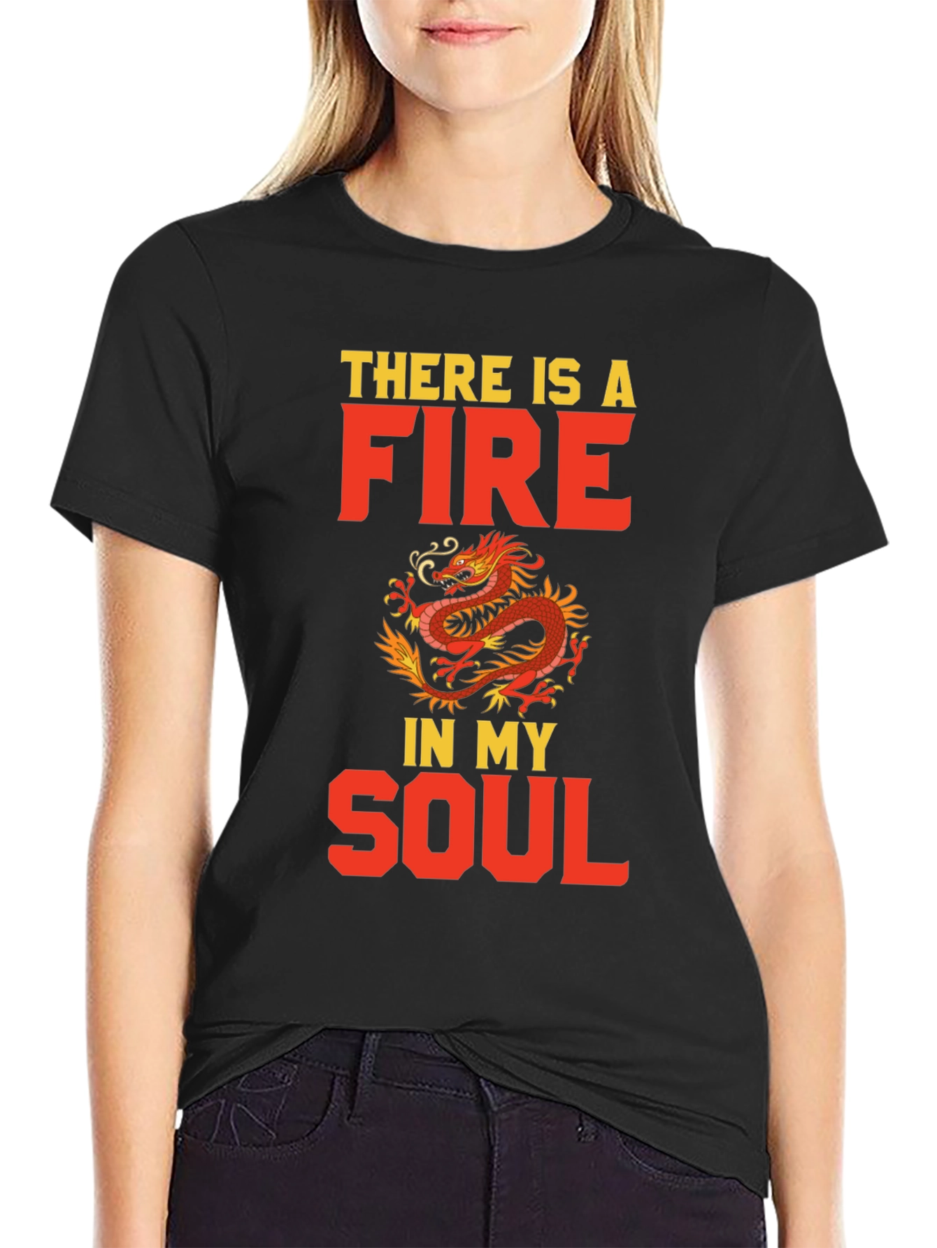Fiery Soul Dragon Graphic Tee