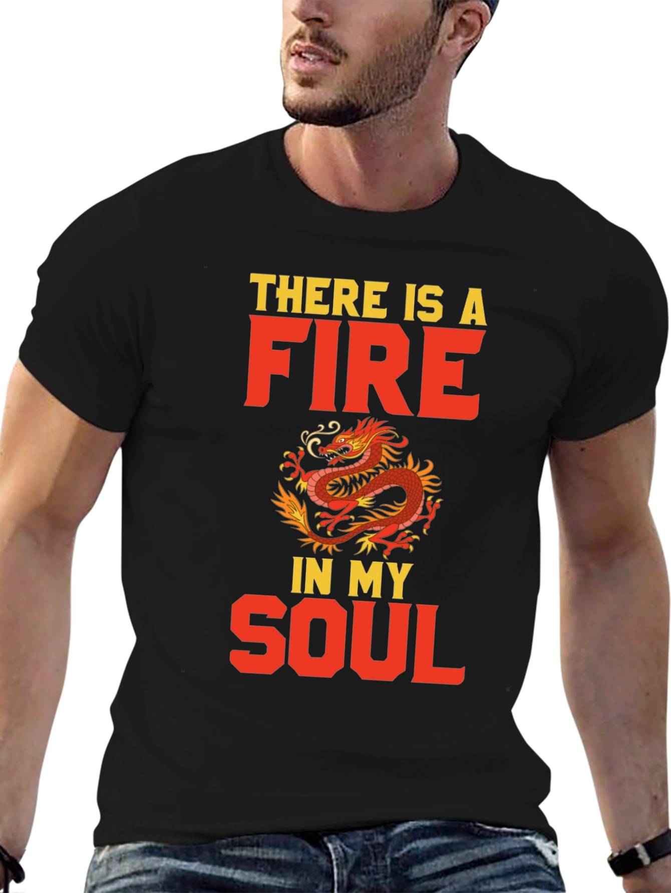 Fiery Soul Dragon Graphic Tee