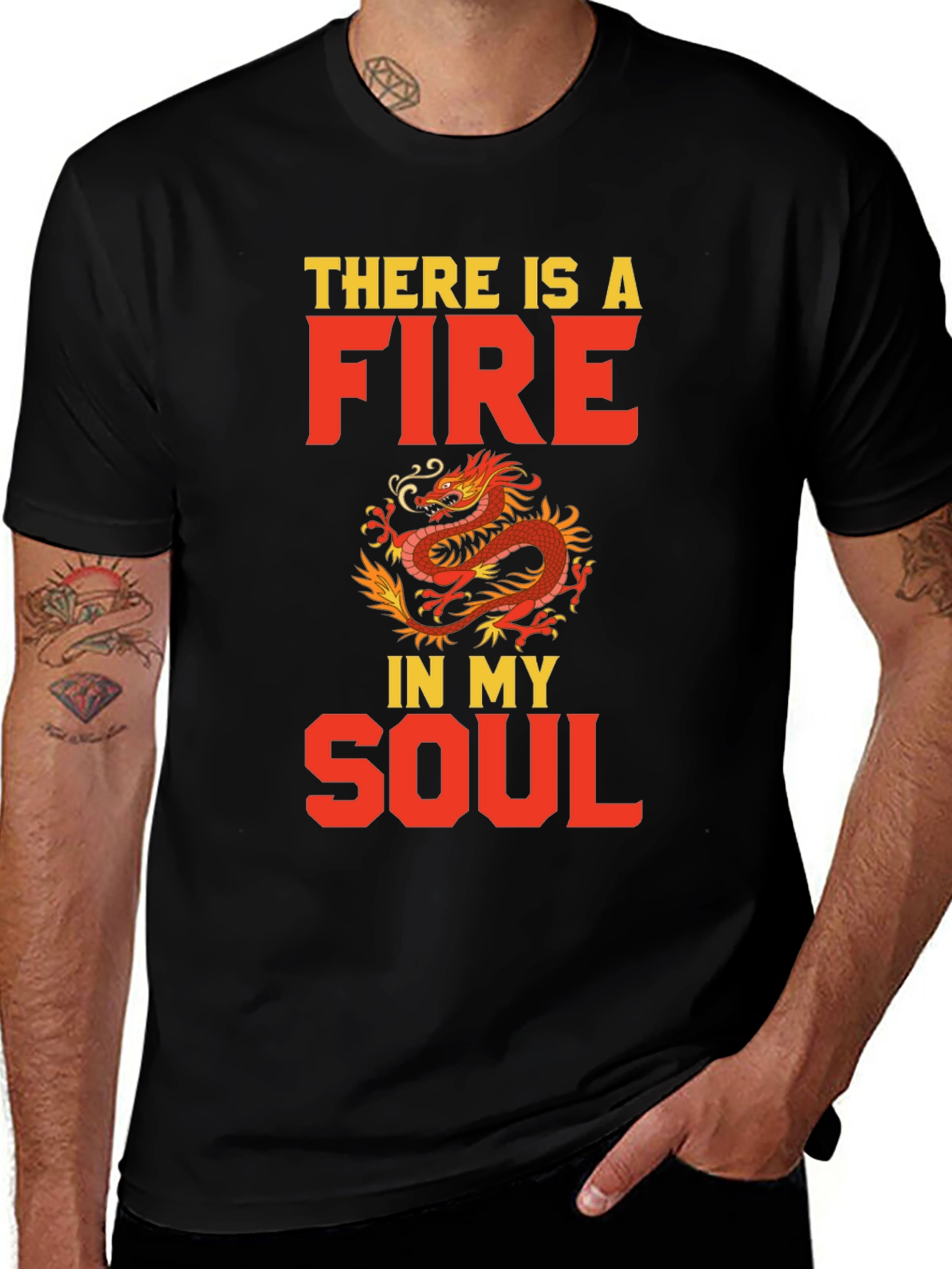 Fiery Soul Dragon Graphic Tee