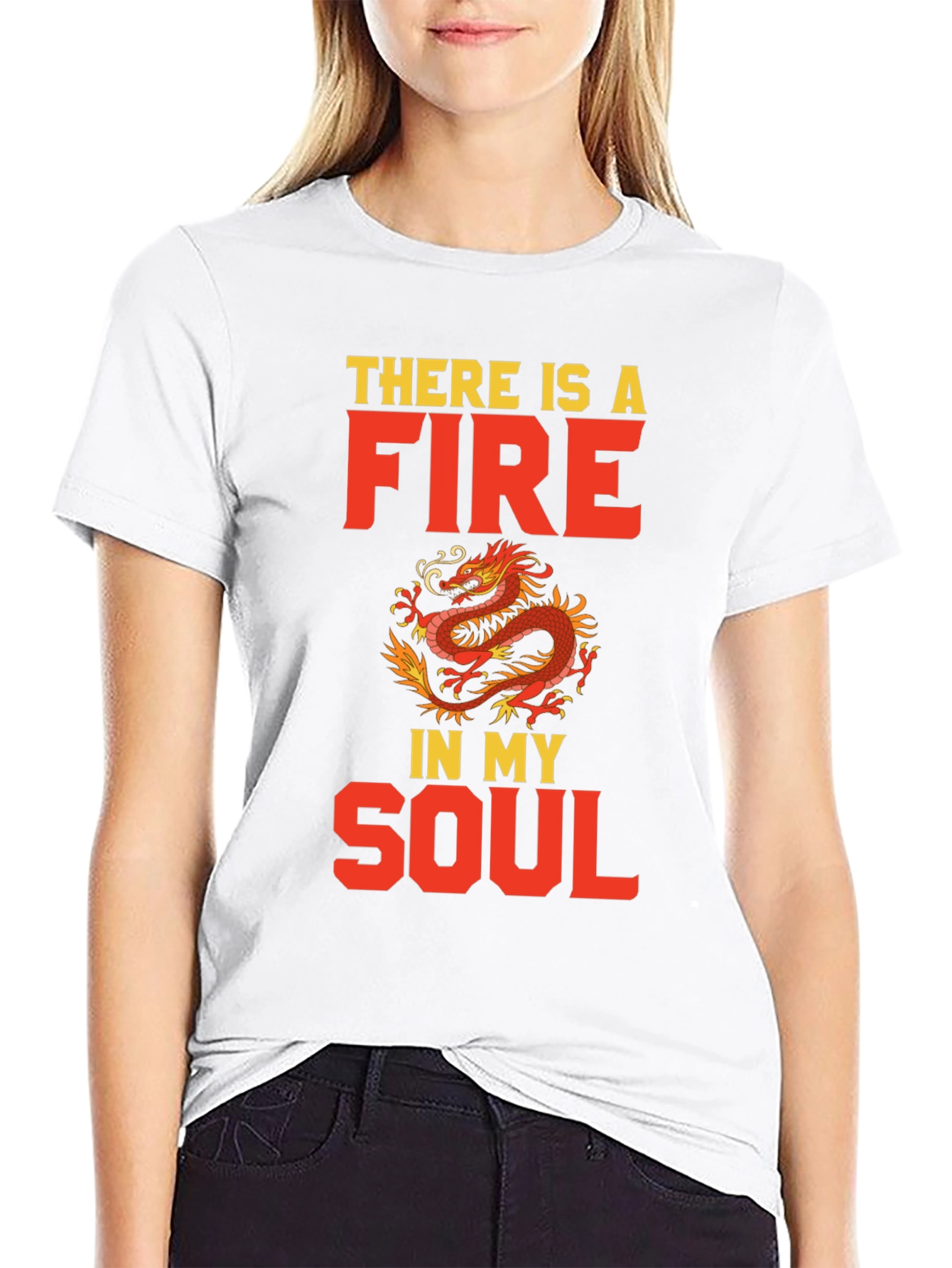 Fiery Soul Dragon Graphic Tee