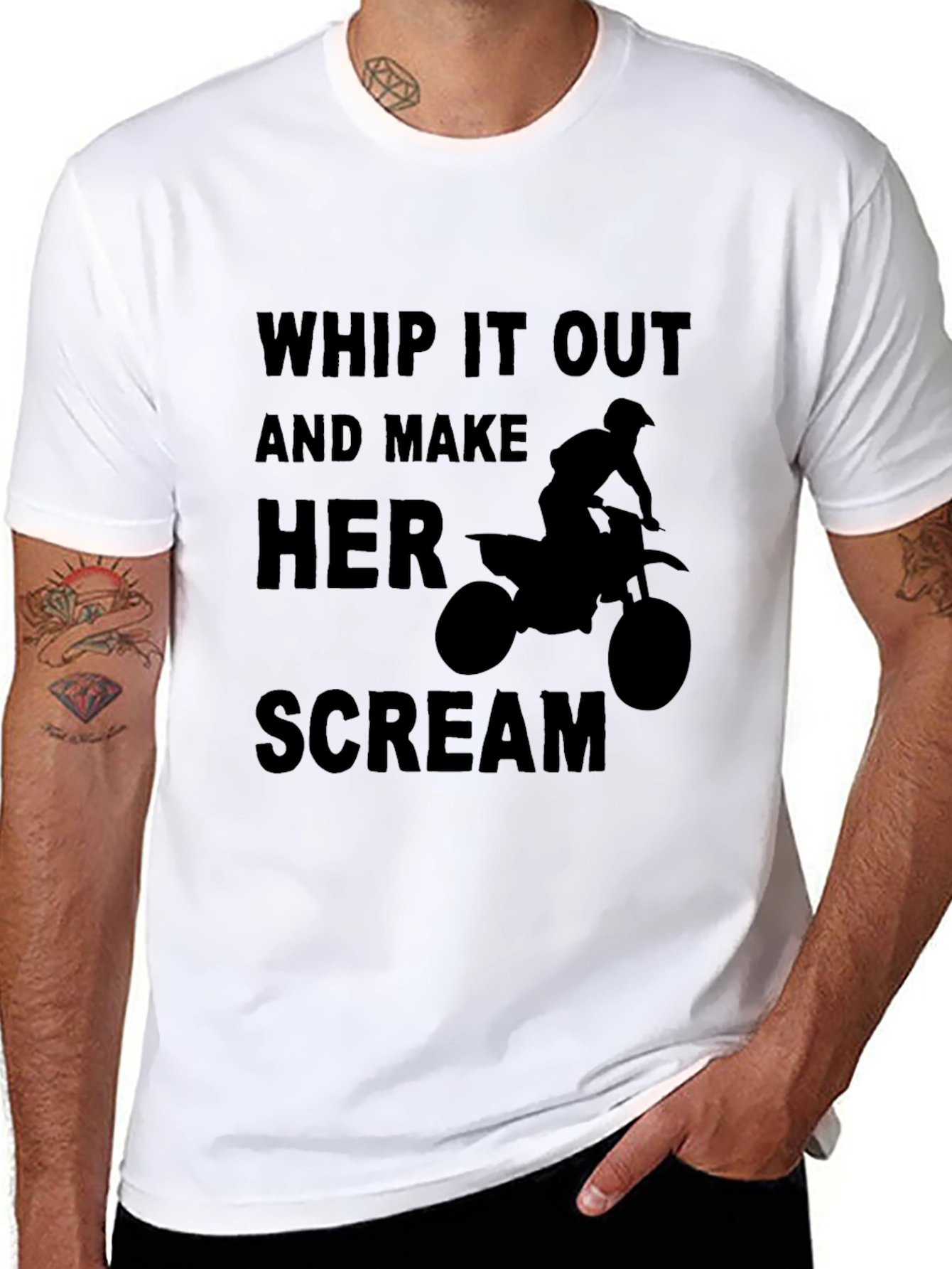 Whip It Out and Make Her Scream Black T-Shirt