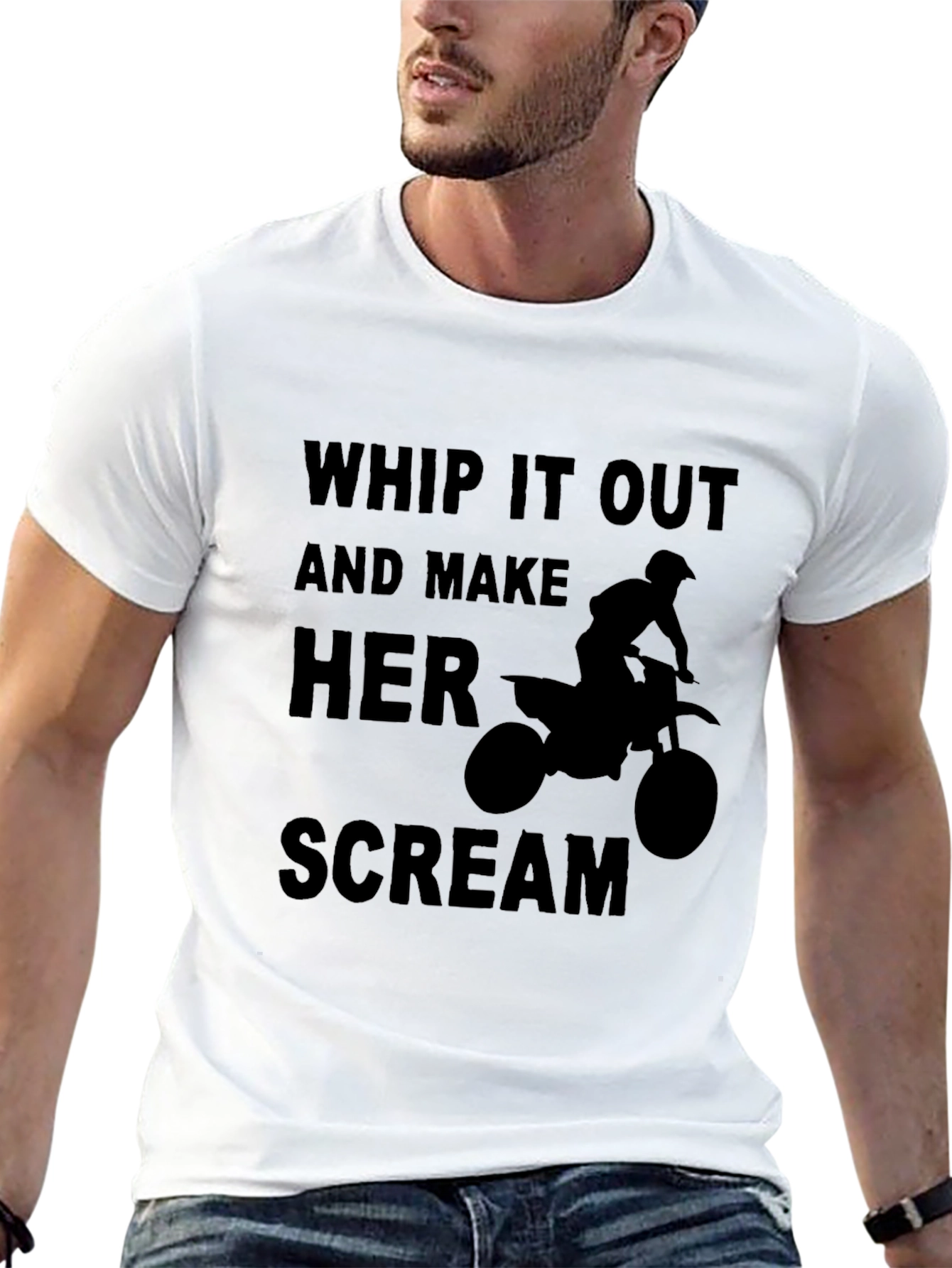 Whip It Out and Make Her Scream Black T-Shirt