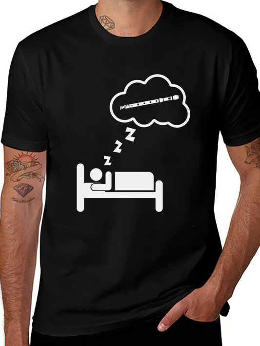 Dreaming Flute T-Shirt - Musicians Sleep Tee