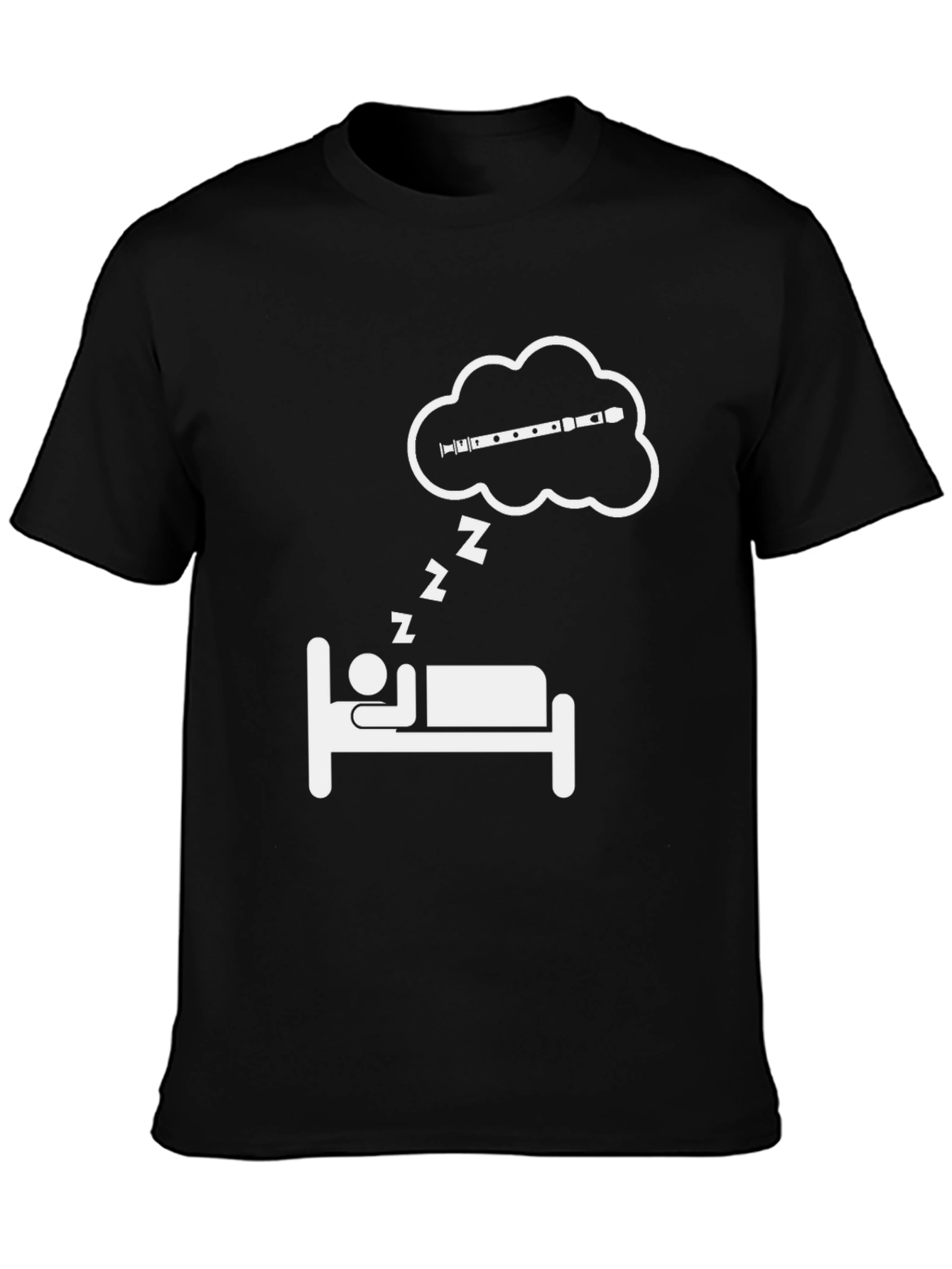 Dreaming Flute T-Shirt - Musicians Sleep Tee