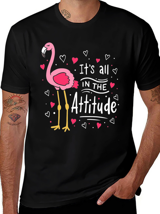 Its All in the Attitude Flamingo Graphic Tee