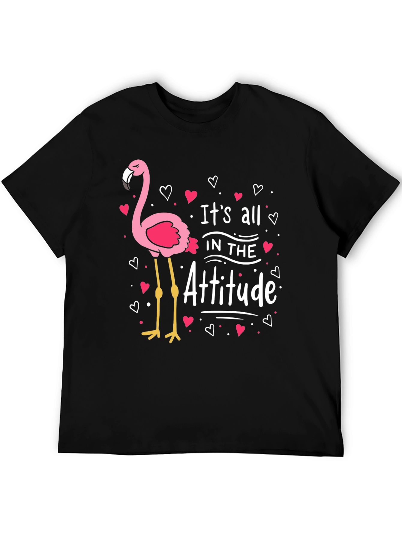 Its All in the Attitude Flamingo Graphic Tee