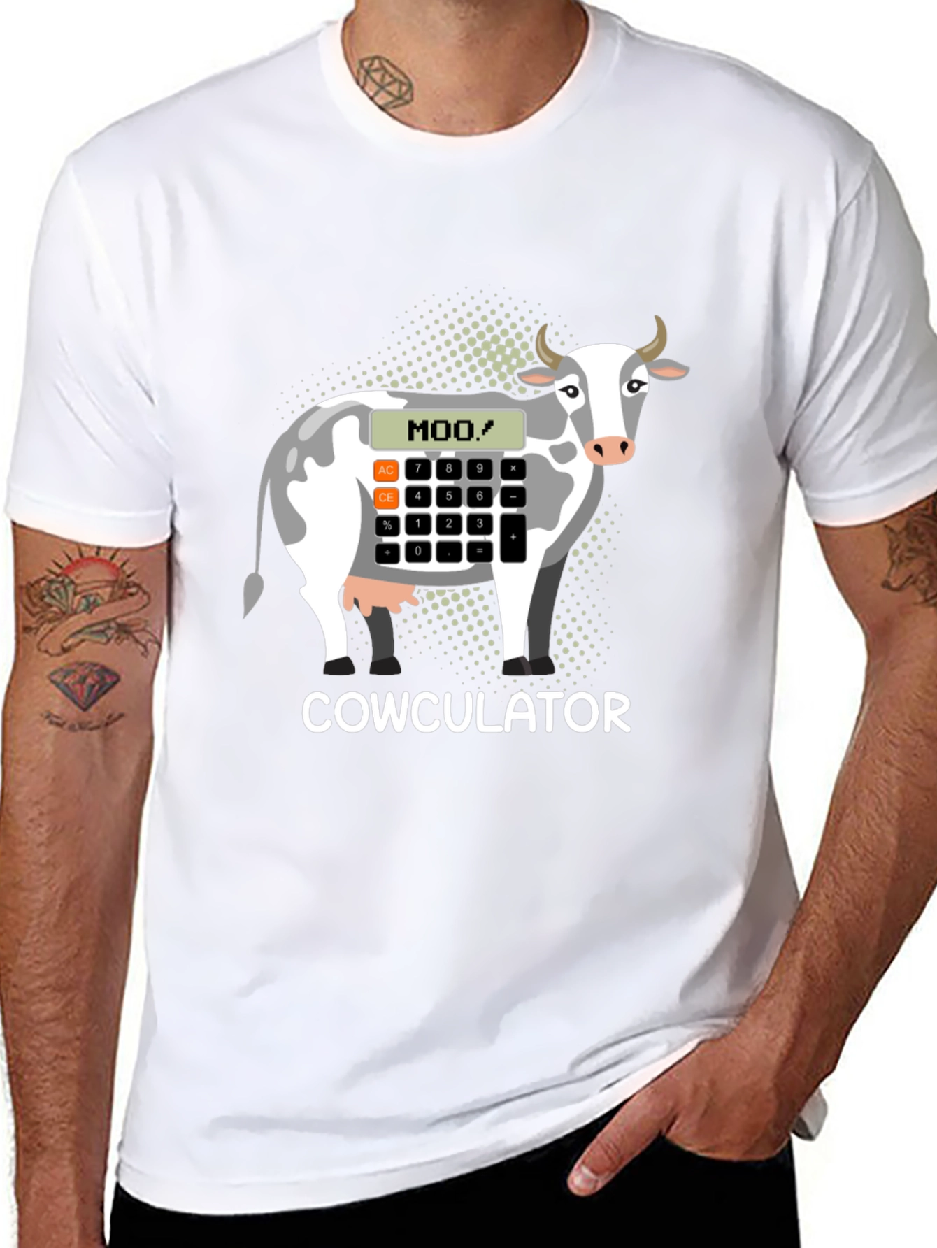 Cowculator T-Shirt - Funny Cow Calculator Design
