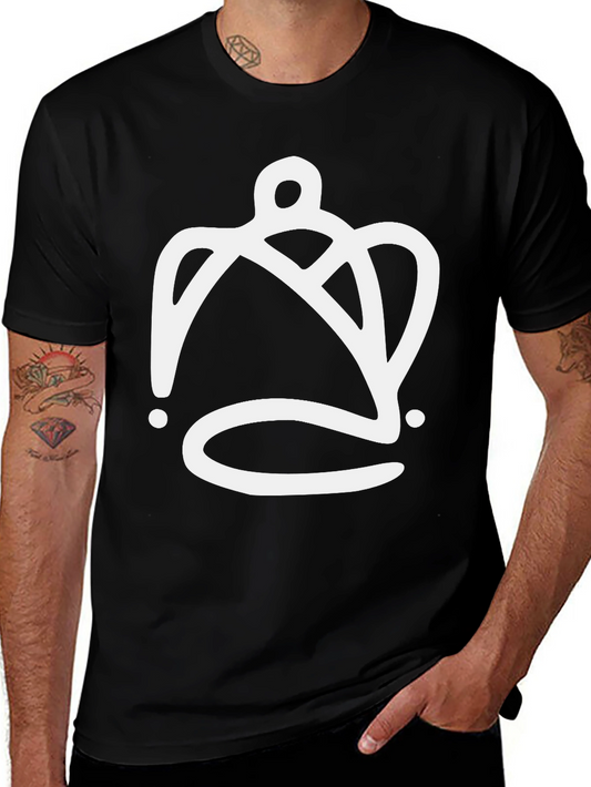 Abstract Crown Graphic Tee - Mens Black T-Shirt