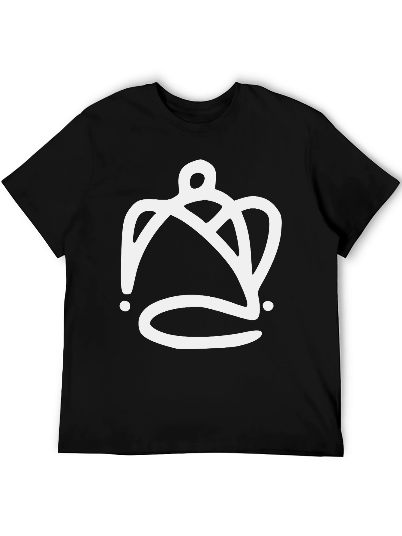 Abstract Crown Graphic Tee - Mens Black T-Shirt