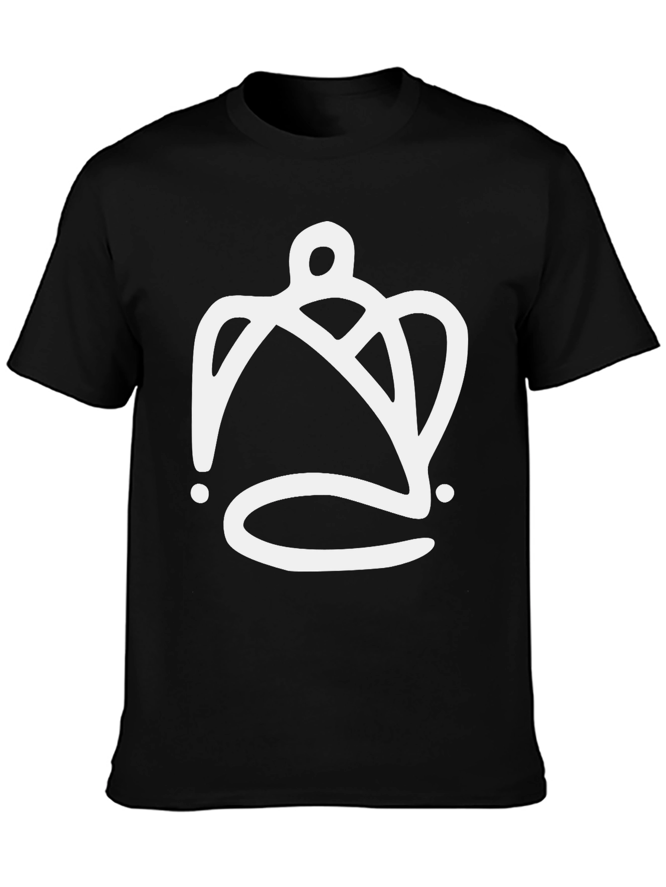 Abstract Crown Graphic Tee - Mens Black T-Shirt